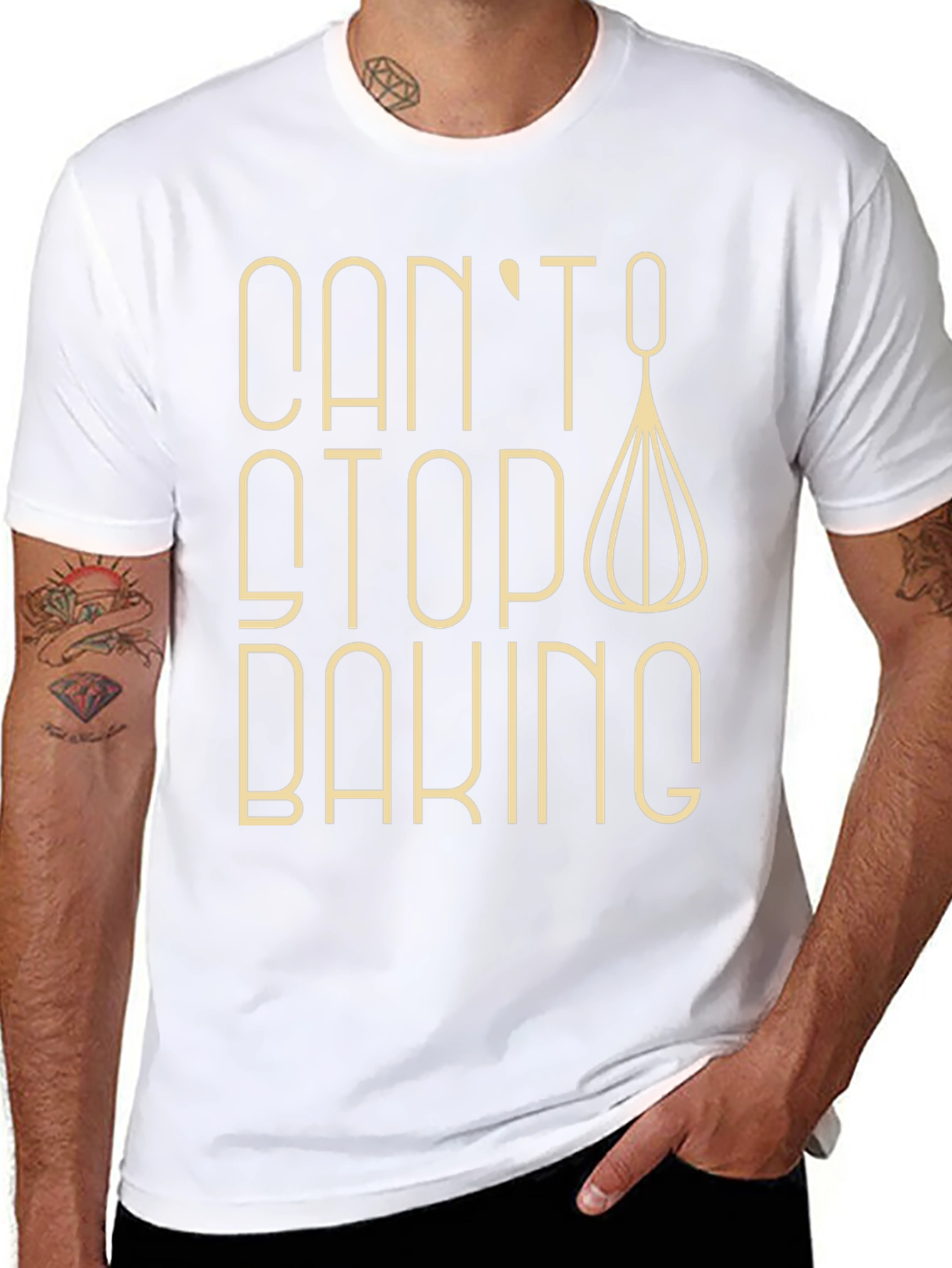 Cant Stop Baking T-Shirt - Whisk Design