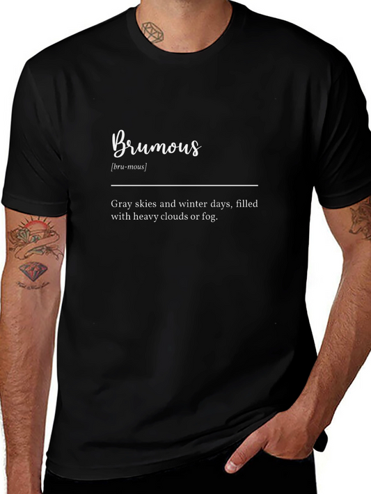 Brumous Definition T-Shirt - Winter Clouds Fog