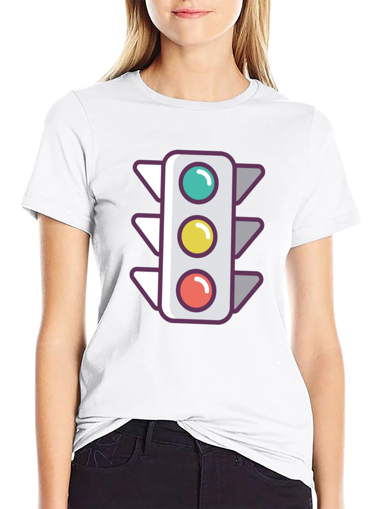 Traffic Light Graphic Tee - Street Style Shirt