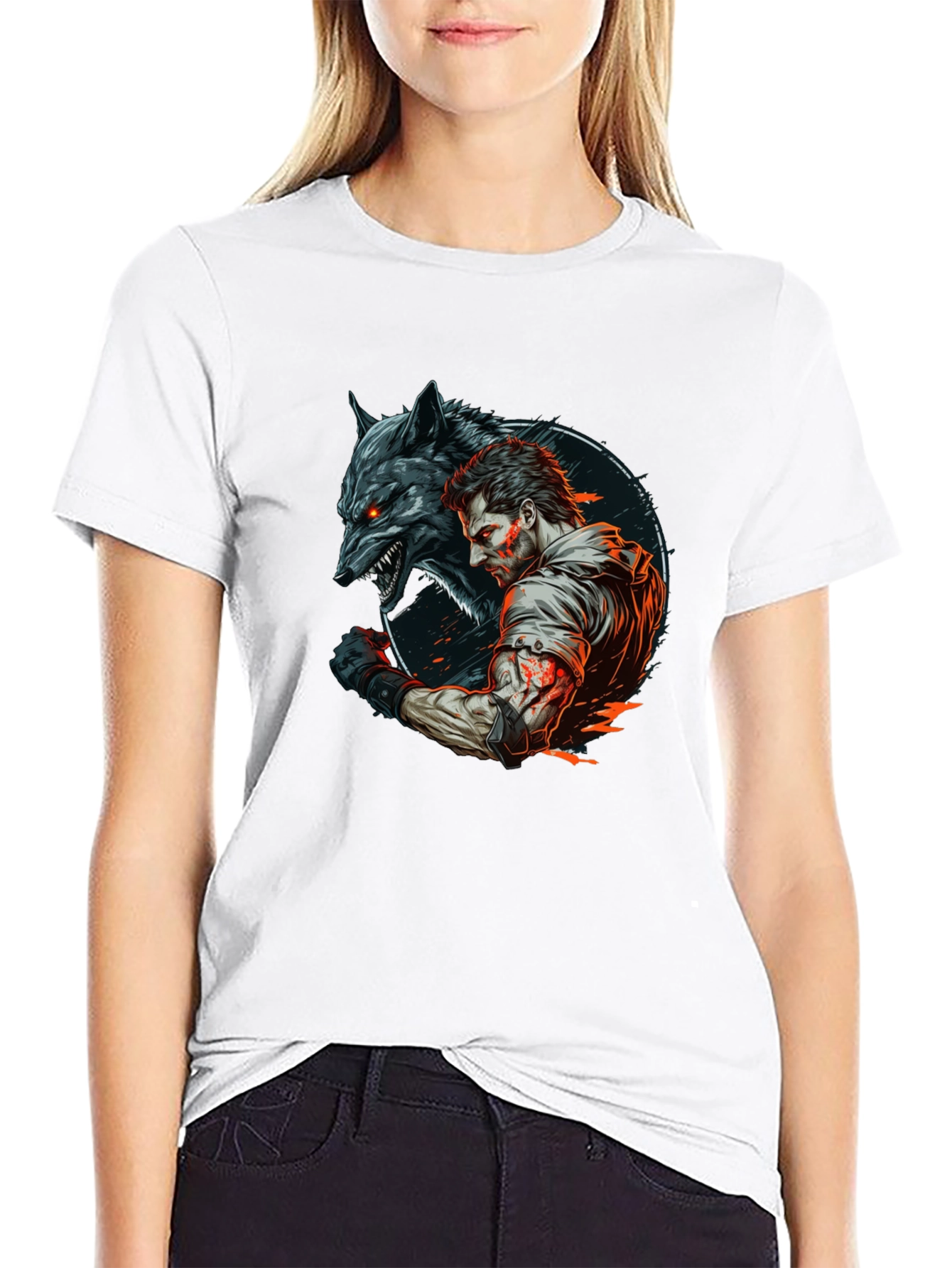 Werewolf Graphic Black Tee