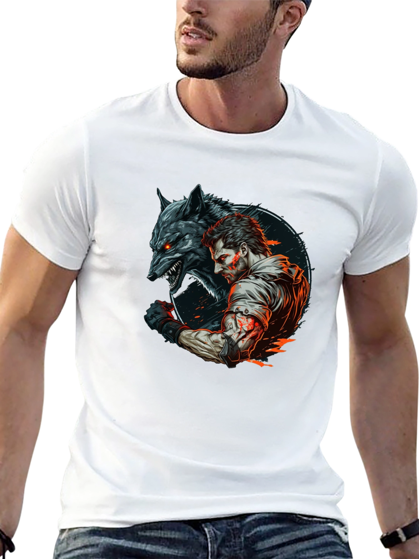 Werewolf Graphic Black Tee