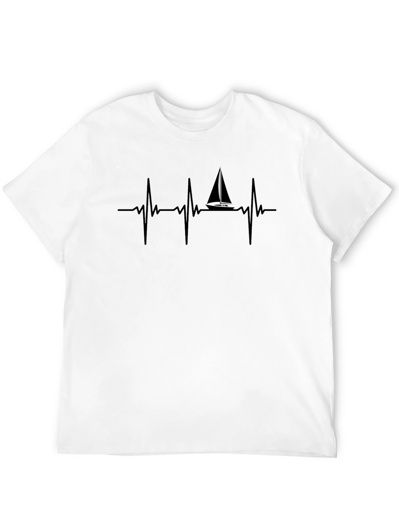 Sailboat Heartbeat Graphic T-Shirt