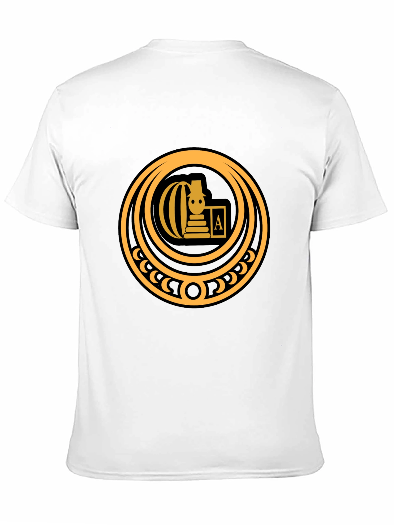 Stylish Black T-Shirt with Gold Emblem