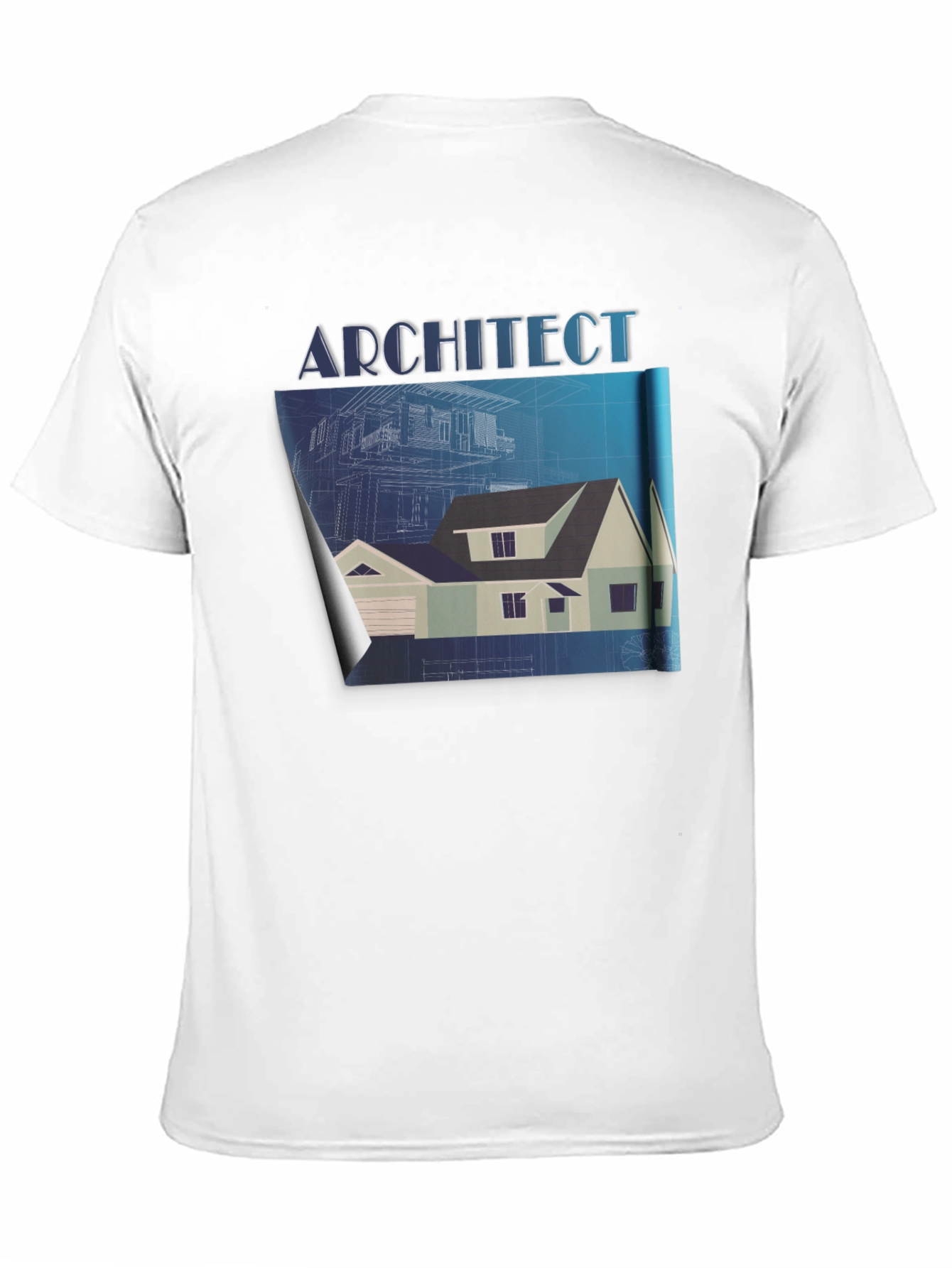 Architect Blueprint T-Shirt - Black Graphic Tee