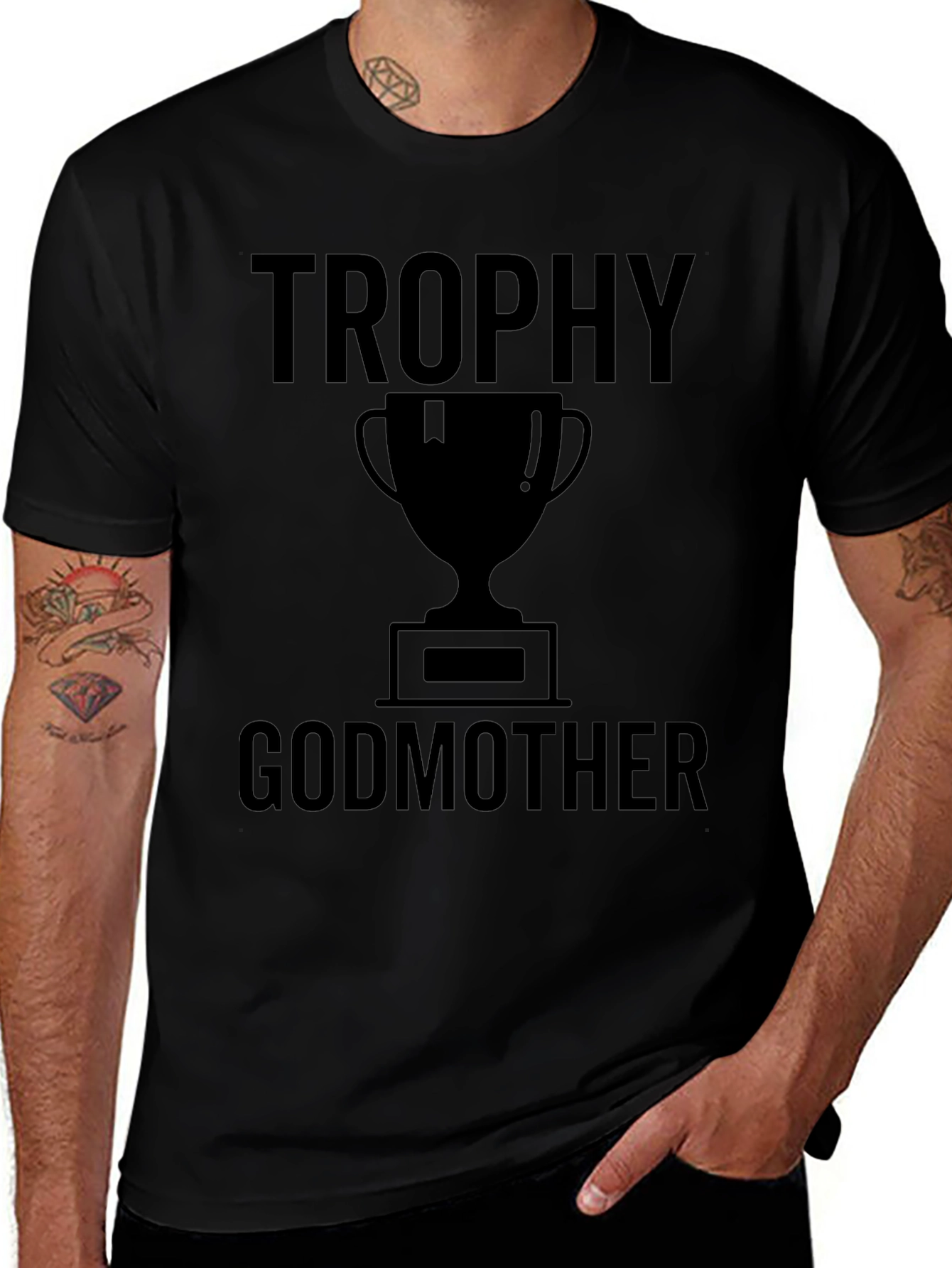 Trophy Godmother Graphic T-Shirt - Black