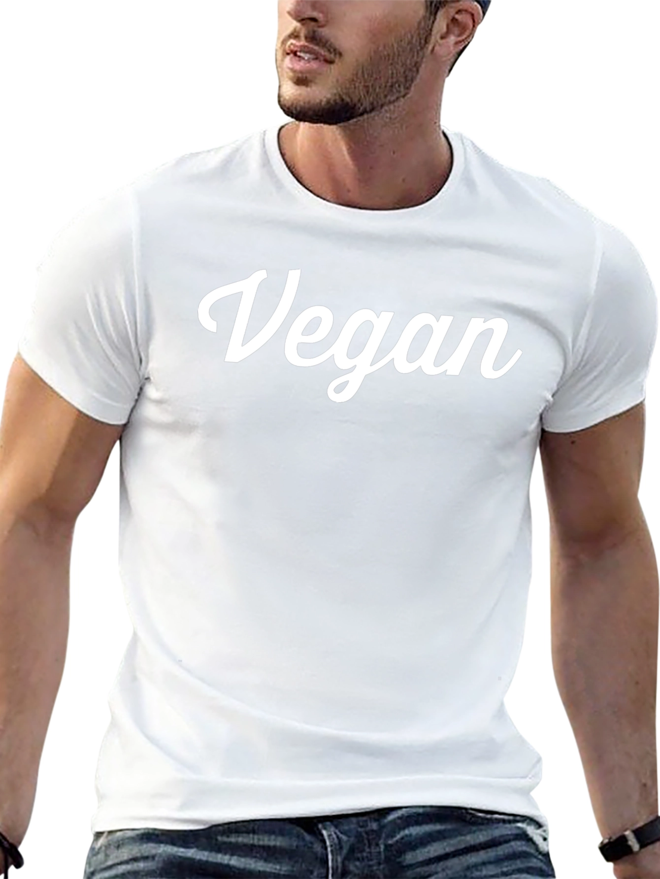 Vegan Statement T-Shirt - Bold White Print