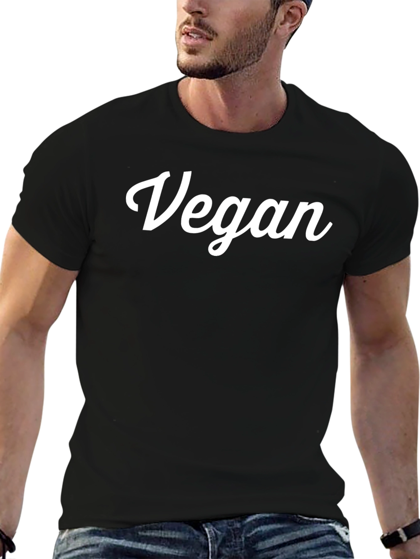 Vegan Statement T-Shirt - Bold White Print