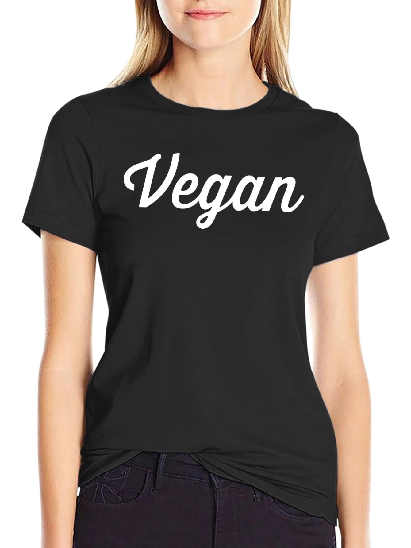 Vegan Statement T-Shirt - Bold White Print