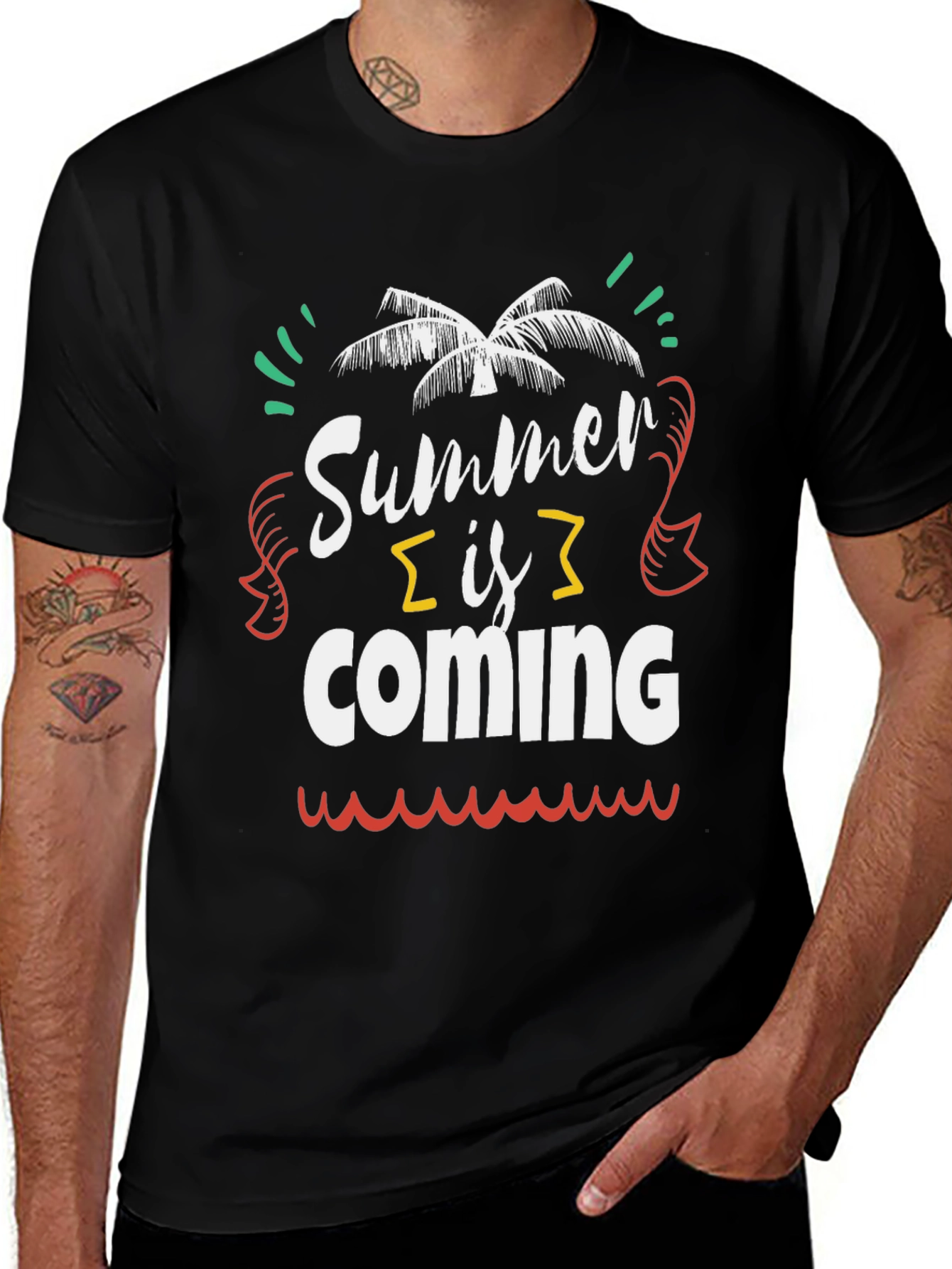 Summer is Coming Black Graphic Tee
