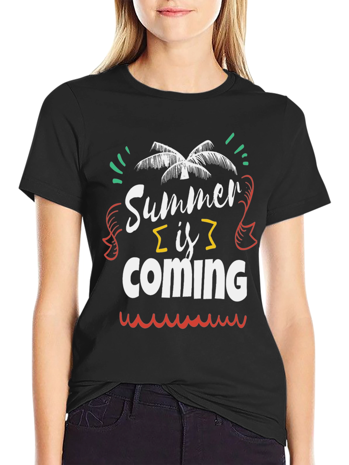 Summer is Coming Black Graphic Tee
