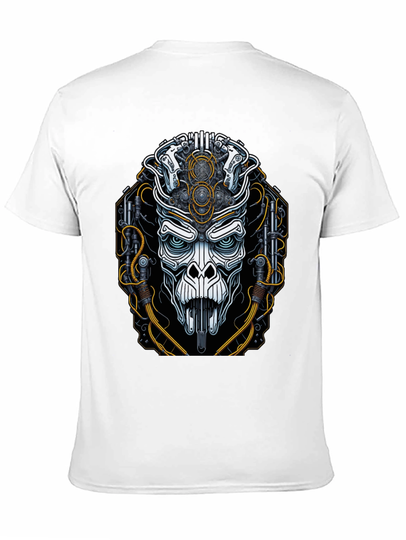 Cyberpunk Skull Graphic Tee - Futuristic Style