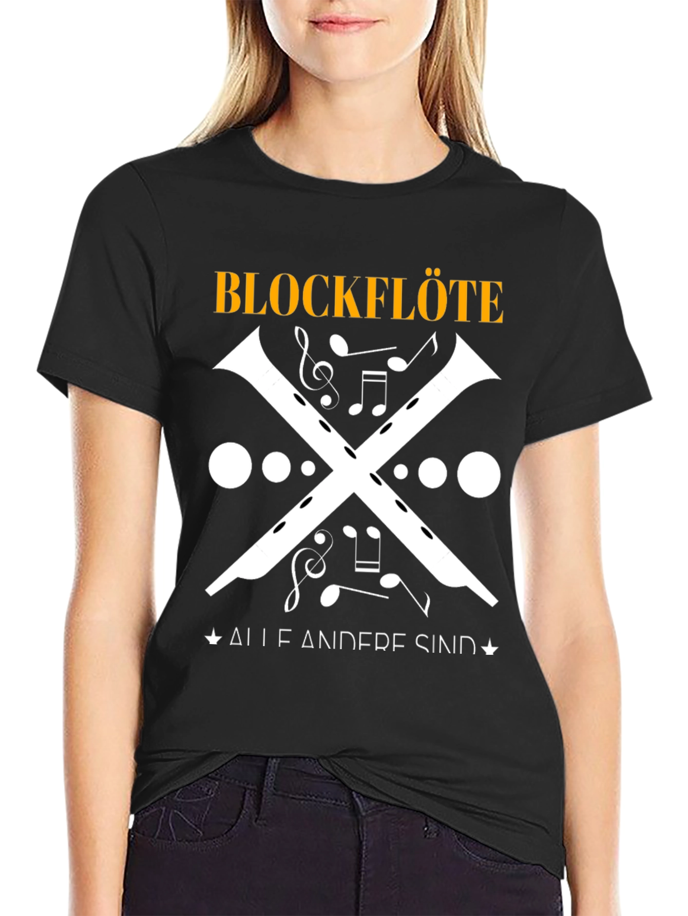 Blockflöte Music T-Shirt - Unique Musical Instrument Design