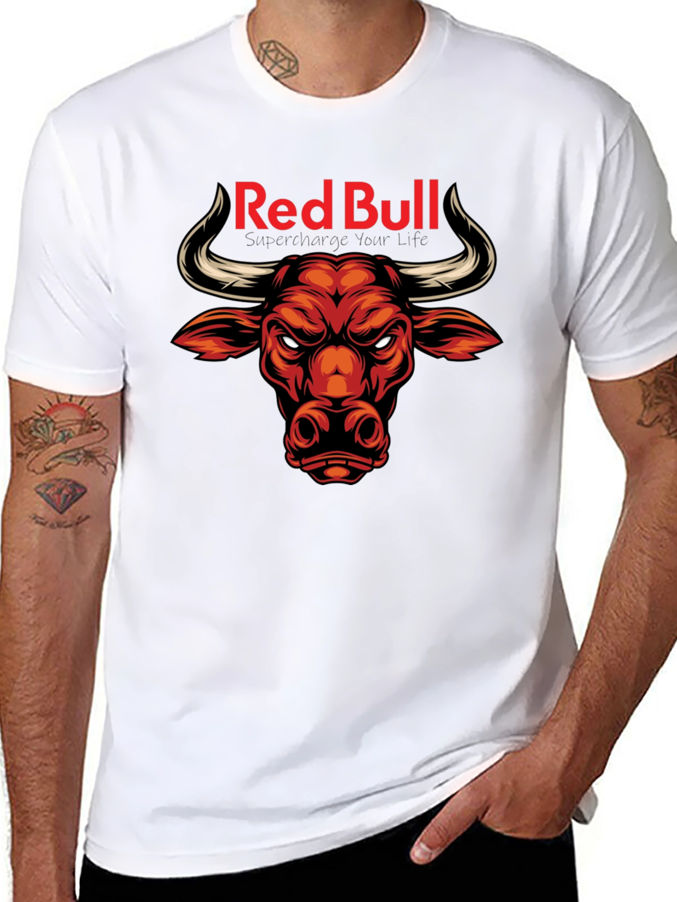 Red Bull Bull T-Shirt - Black Graphic Tee