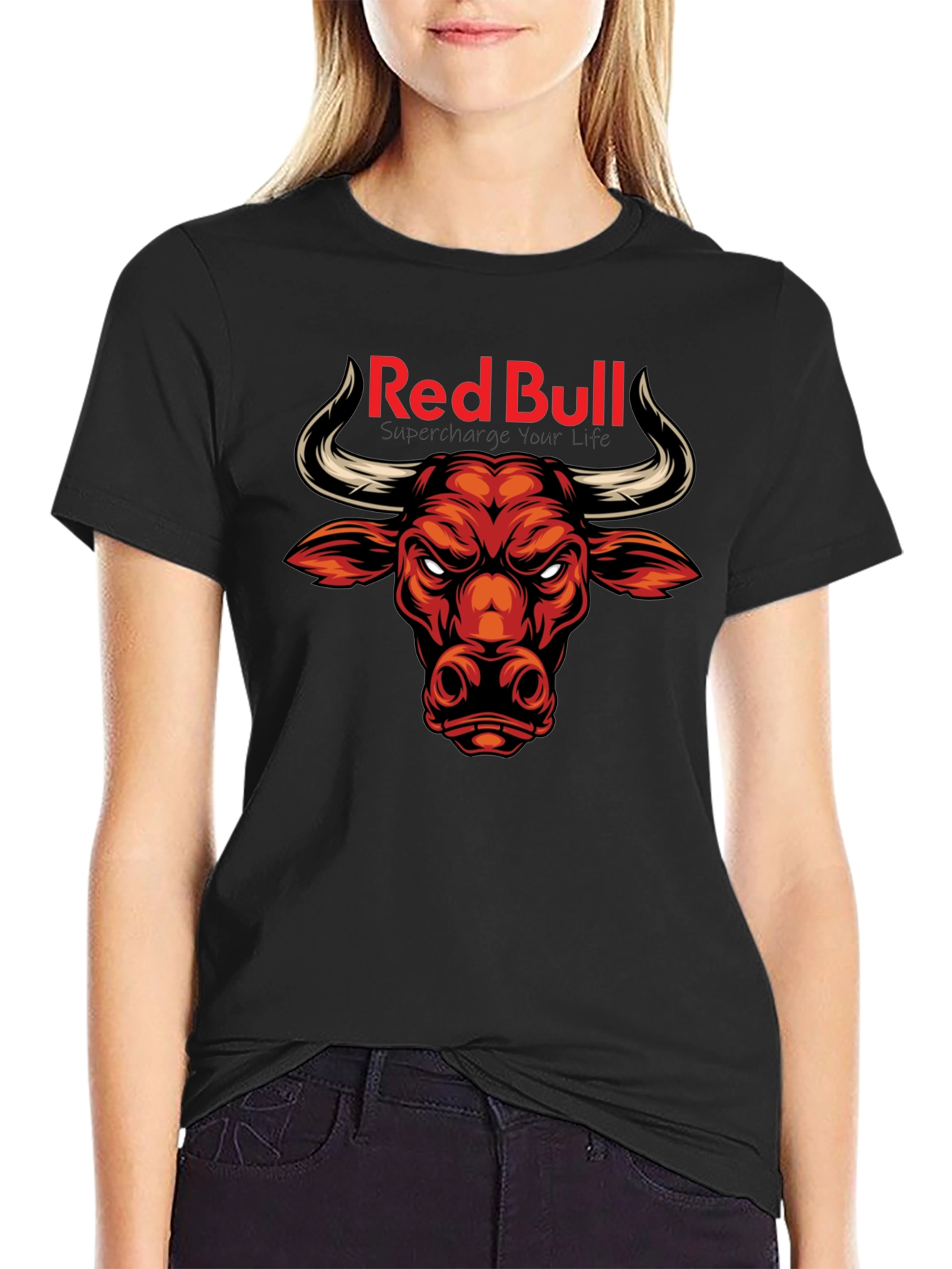 Red Bull Bull T-Shirt - Black Graphic Tee