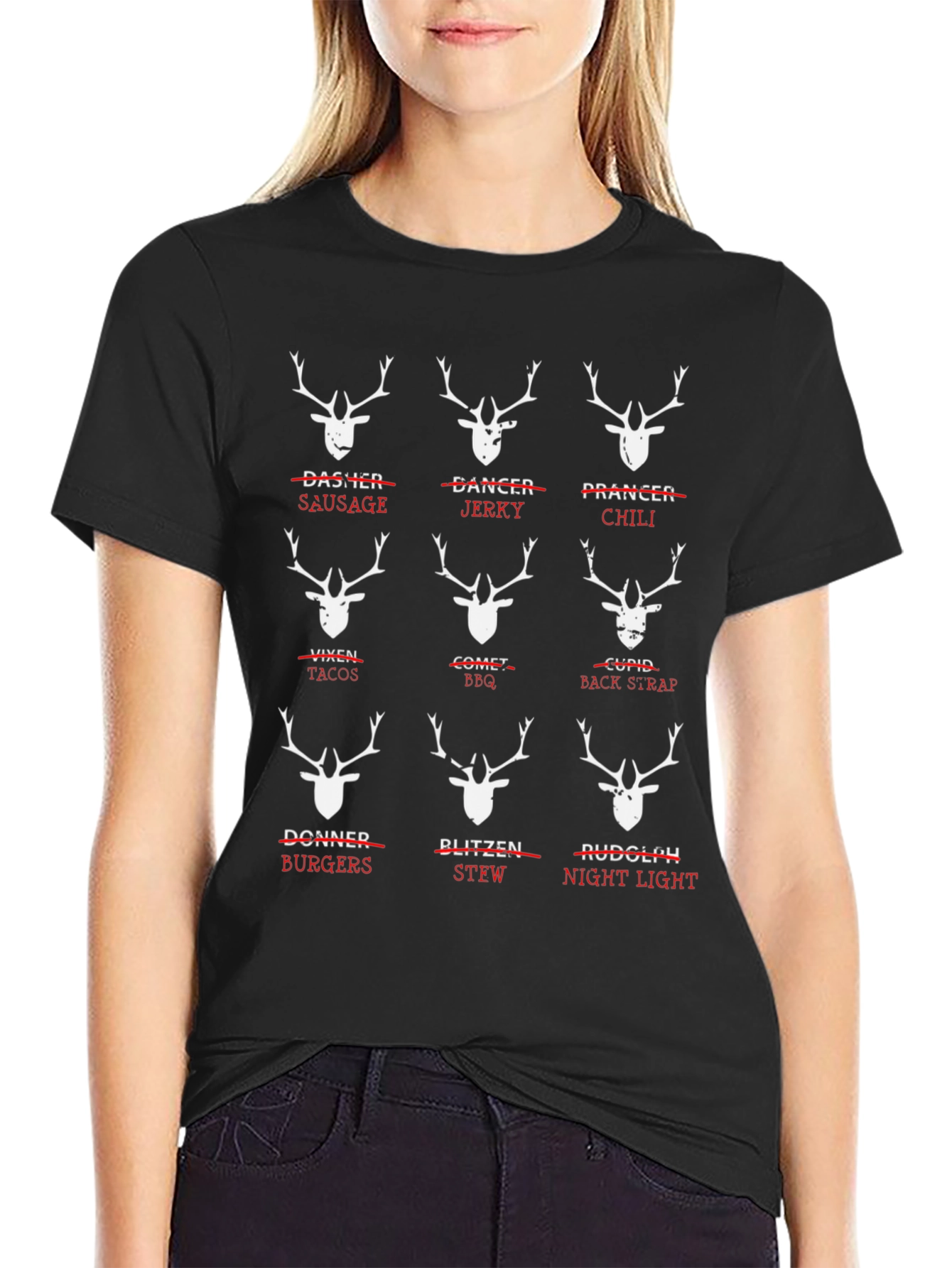 Humorous Reindeer Meat Cuts T-Shirt