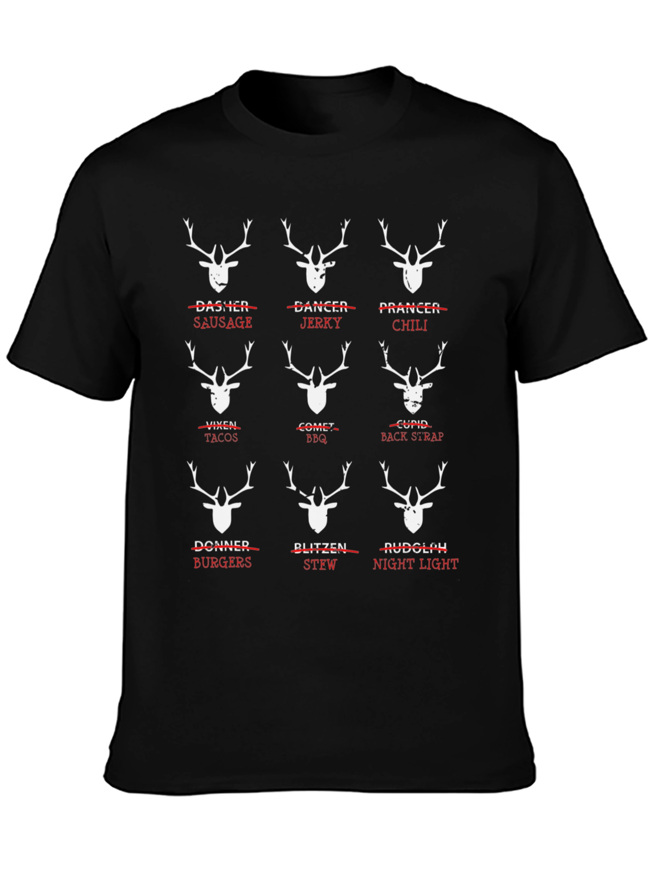 Humorous Reindeer Meat Cuts T-Shirt