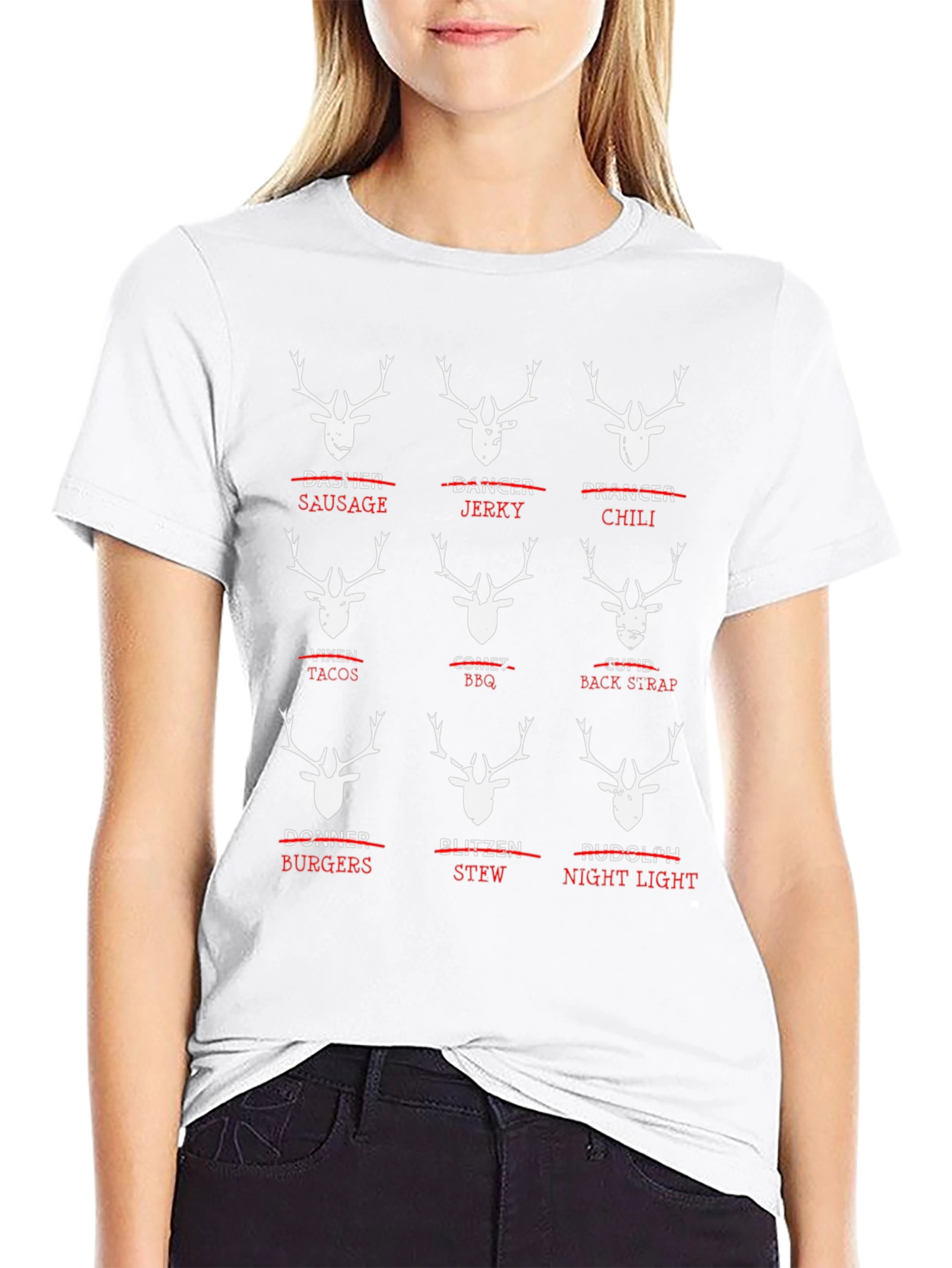 Humorous Reindeer Meat Cuts T-Shirt