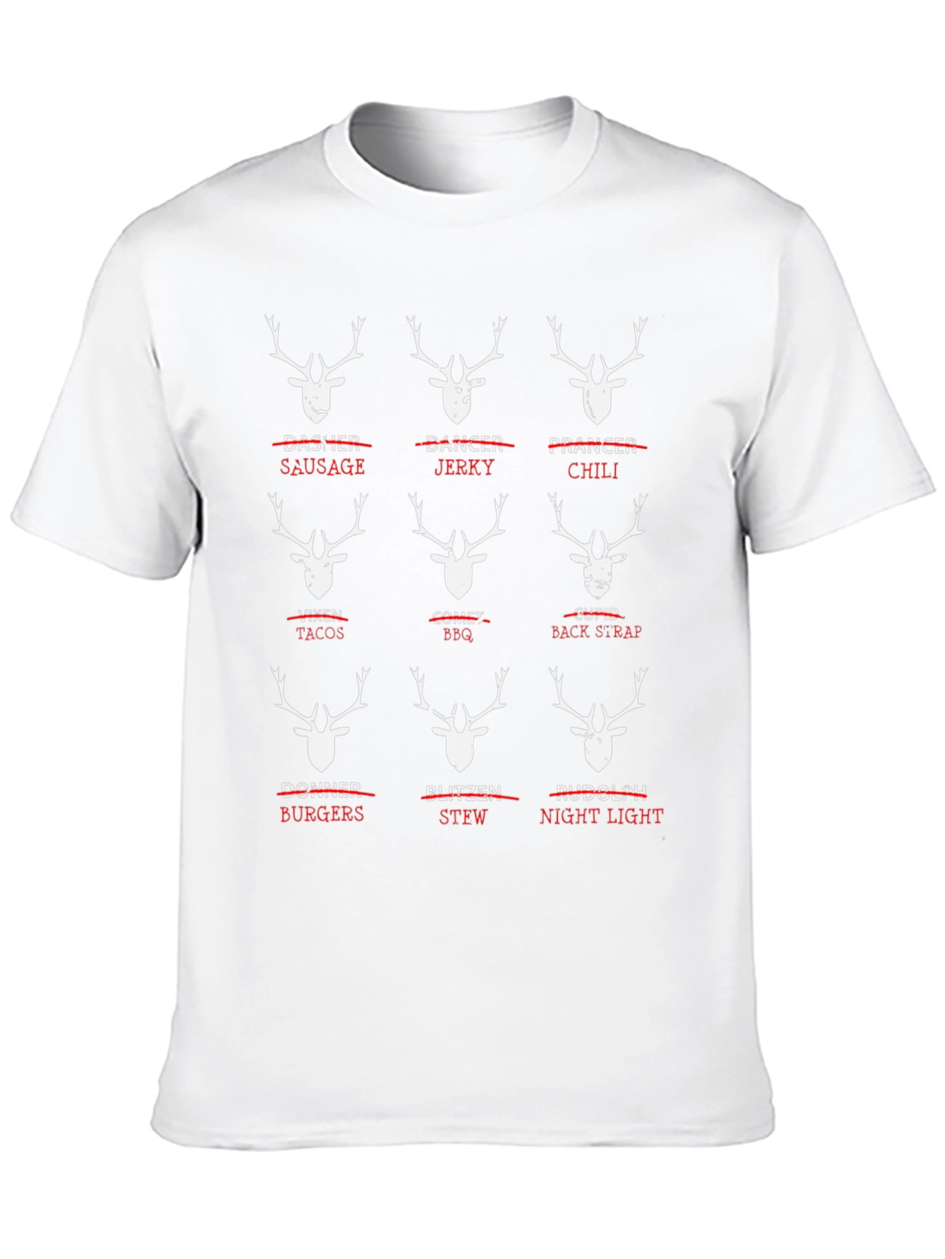 Humorous Reindeer Meat Cuts T-Shirt