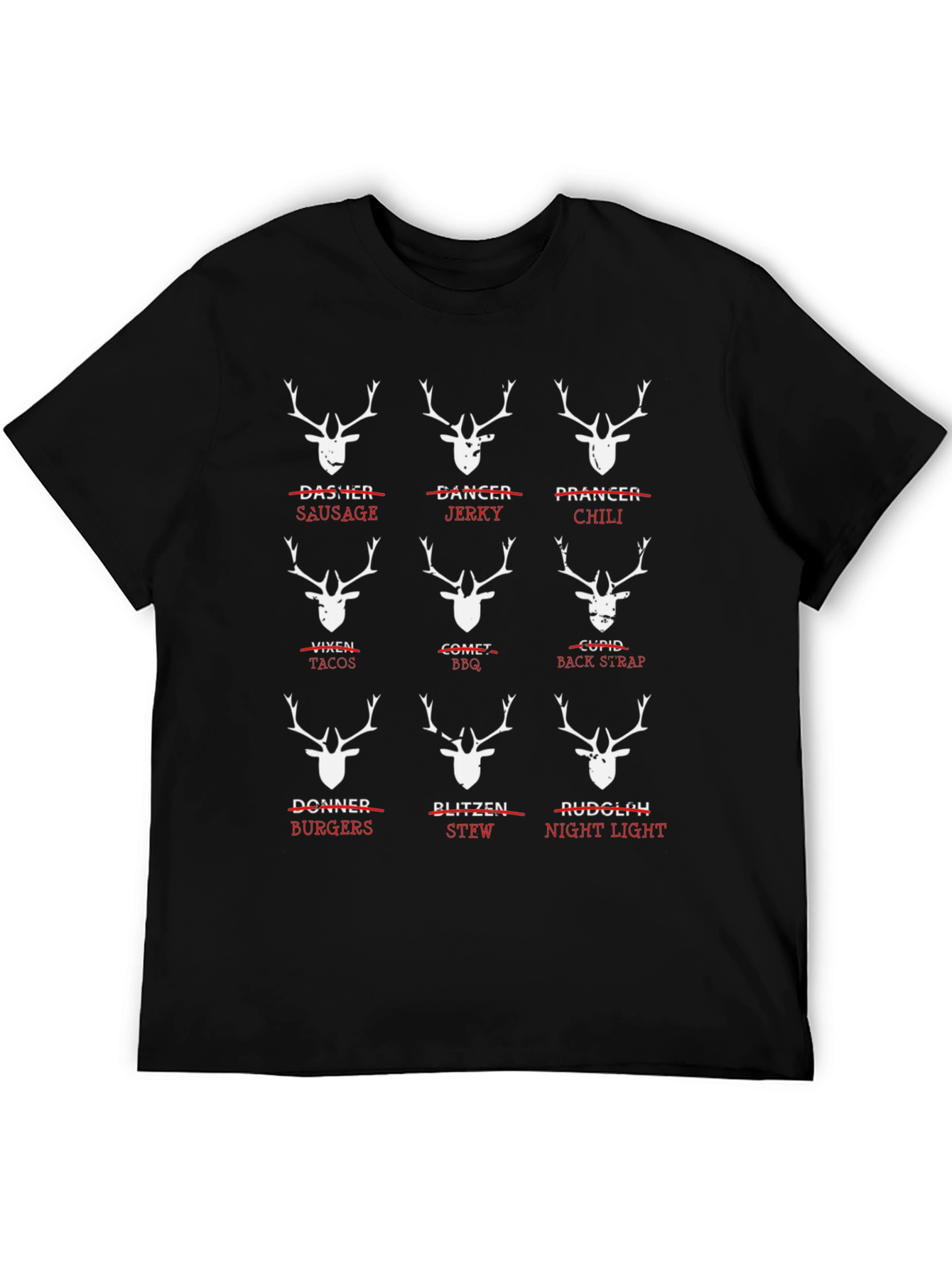 Humorous Reindeer Meat Cuts T-Shirt