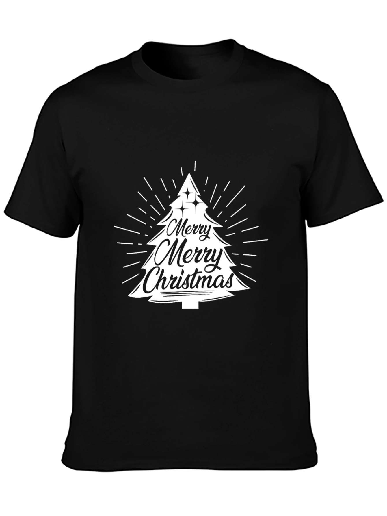 Merry Christmas Tree T-Shirt Festive Holiday Tee