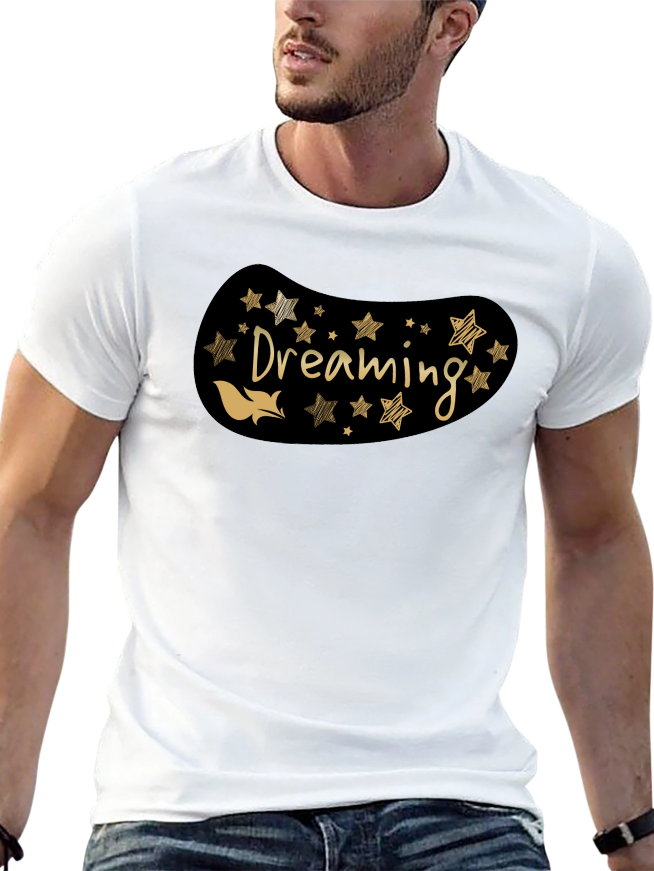 Dreaming Graphic Tee - Stylish Black T-Shirt