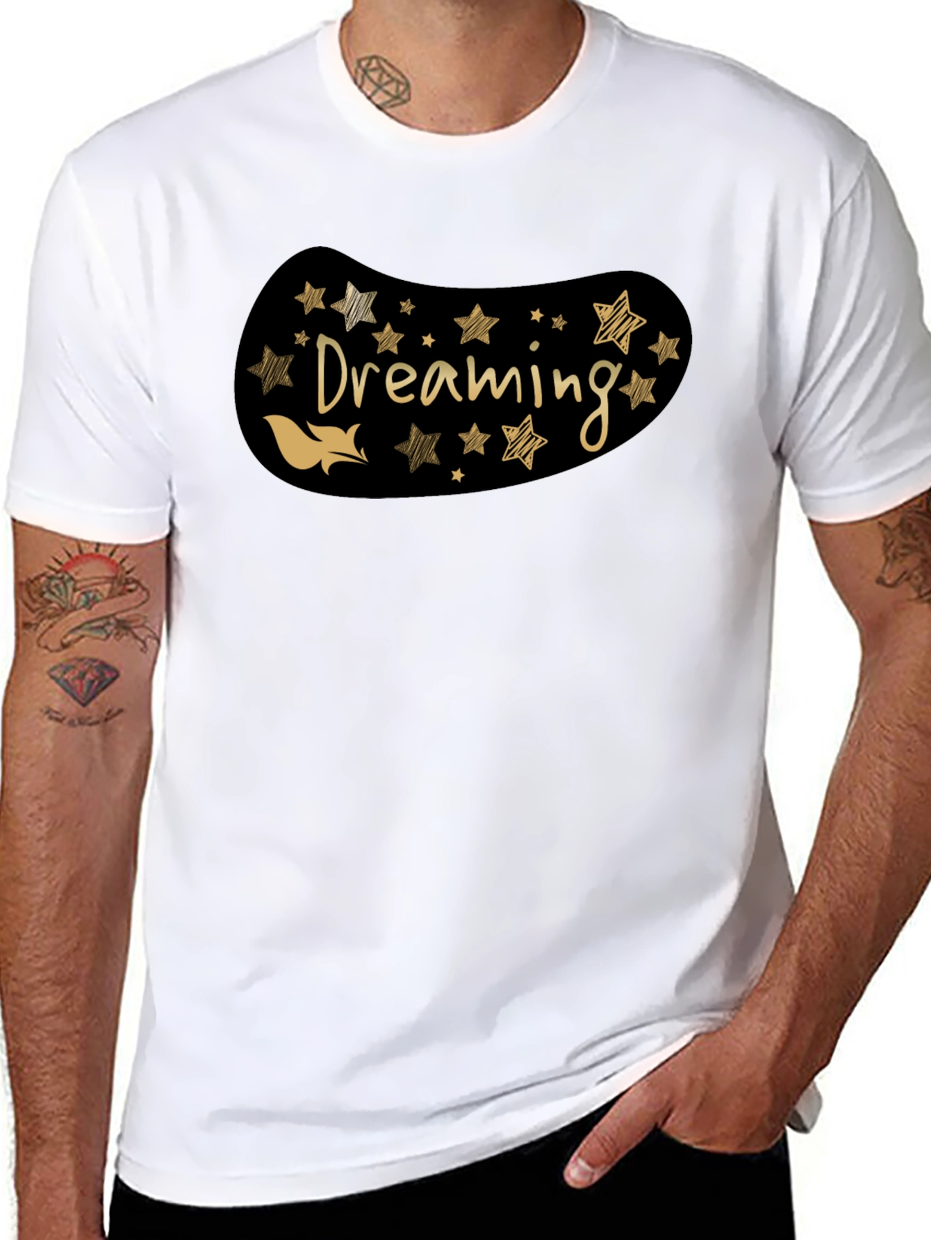 Dreaming Graphic Tee - Stylish Black T-Shirt