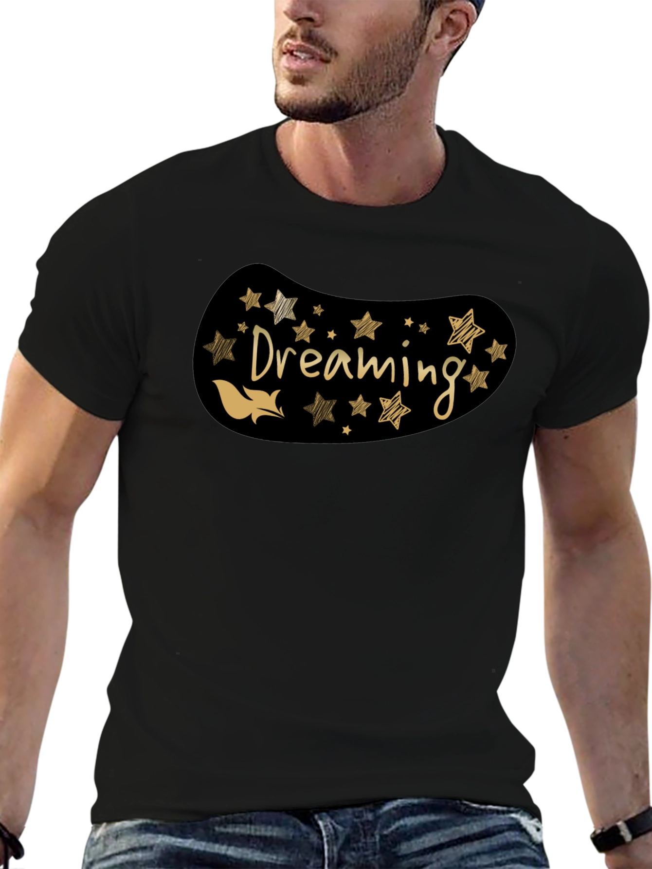 Dreaming Graphic Tee - Stylish Black T-Shirt