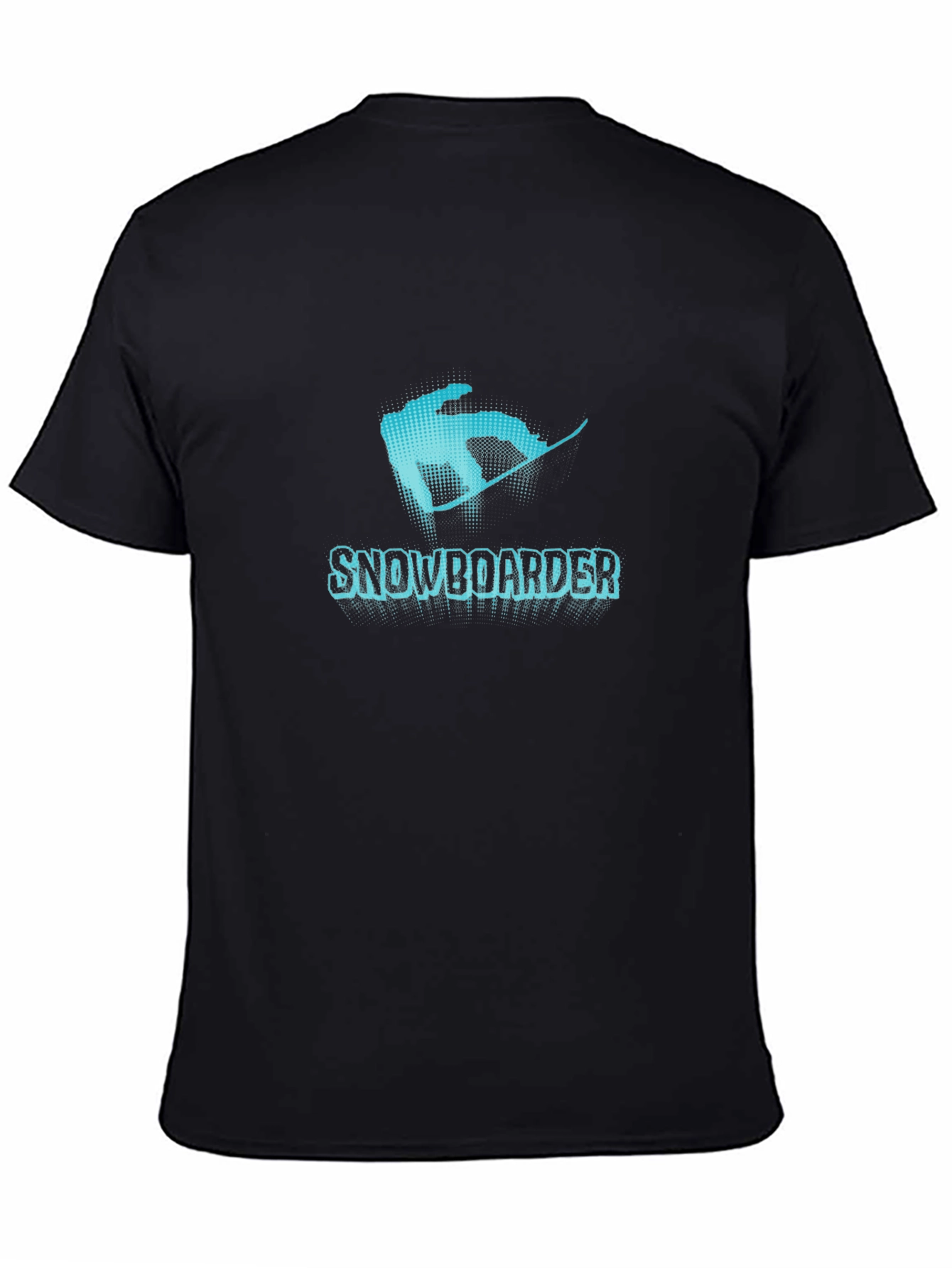 Snowboarder Graphic Tee - Black Cotton T-Shirt