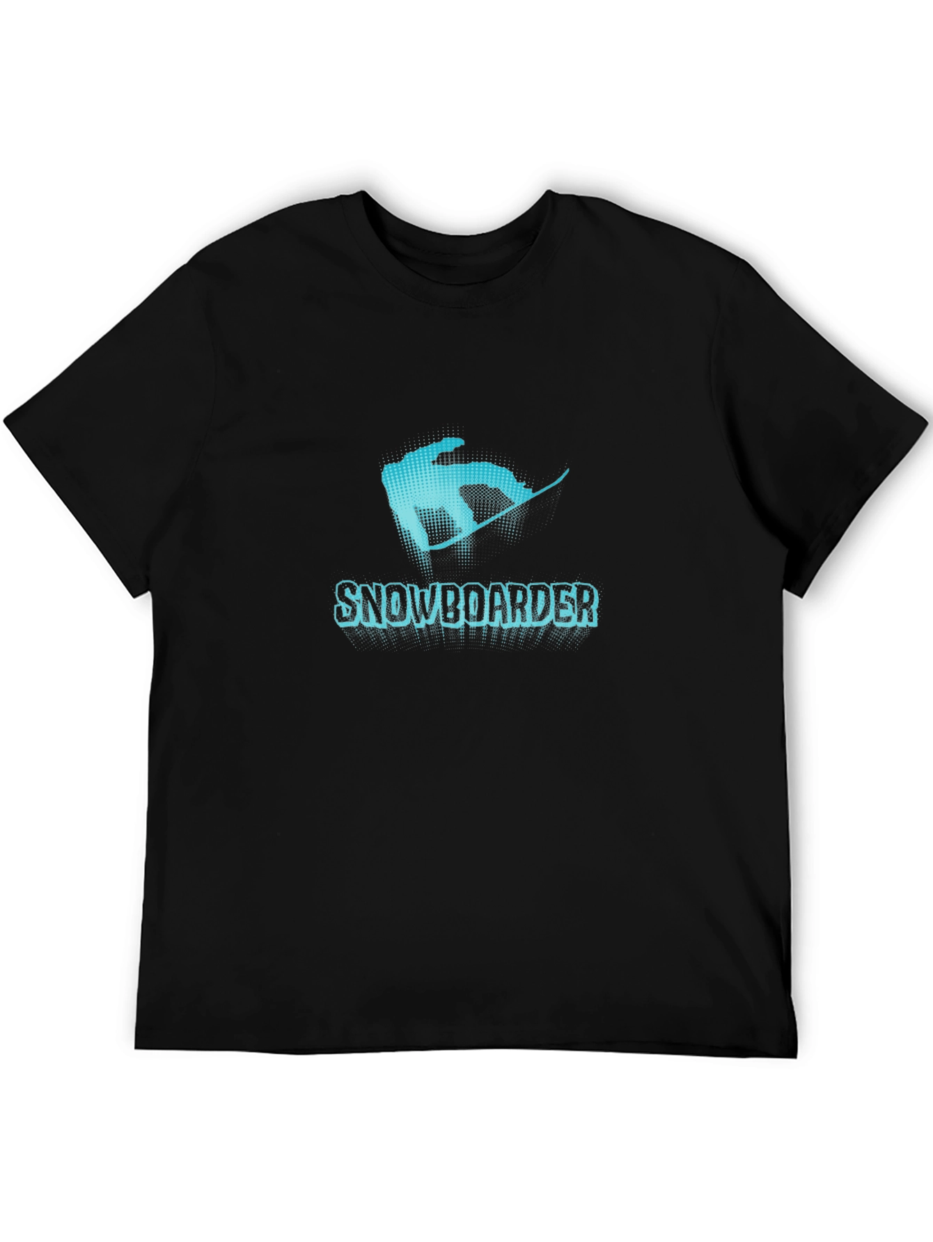 Snowboarder Graphic Tee - Black Cotton T-Shirt