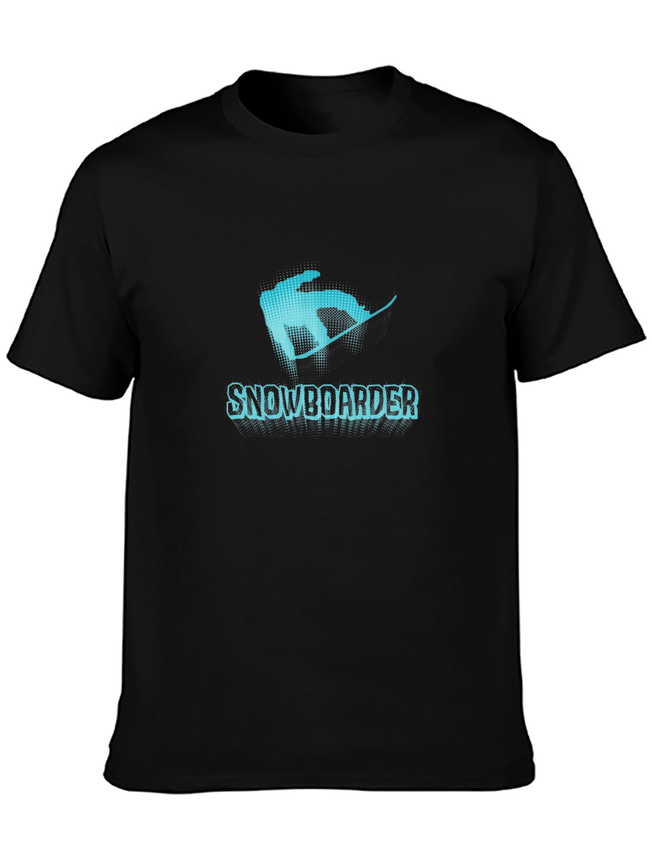 Snowboarder Graphic Tee - Black Cotton T-Shirt