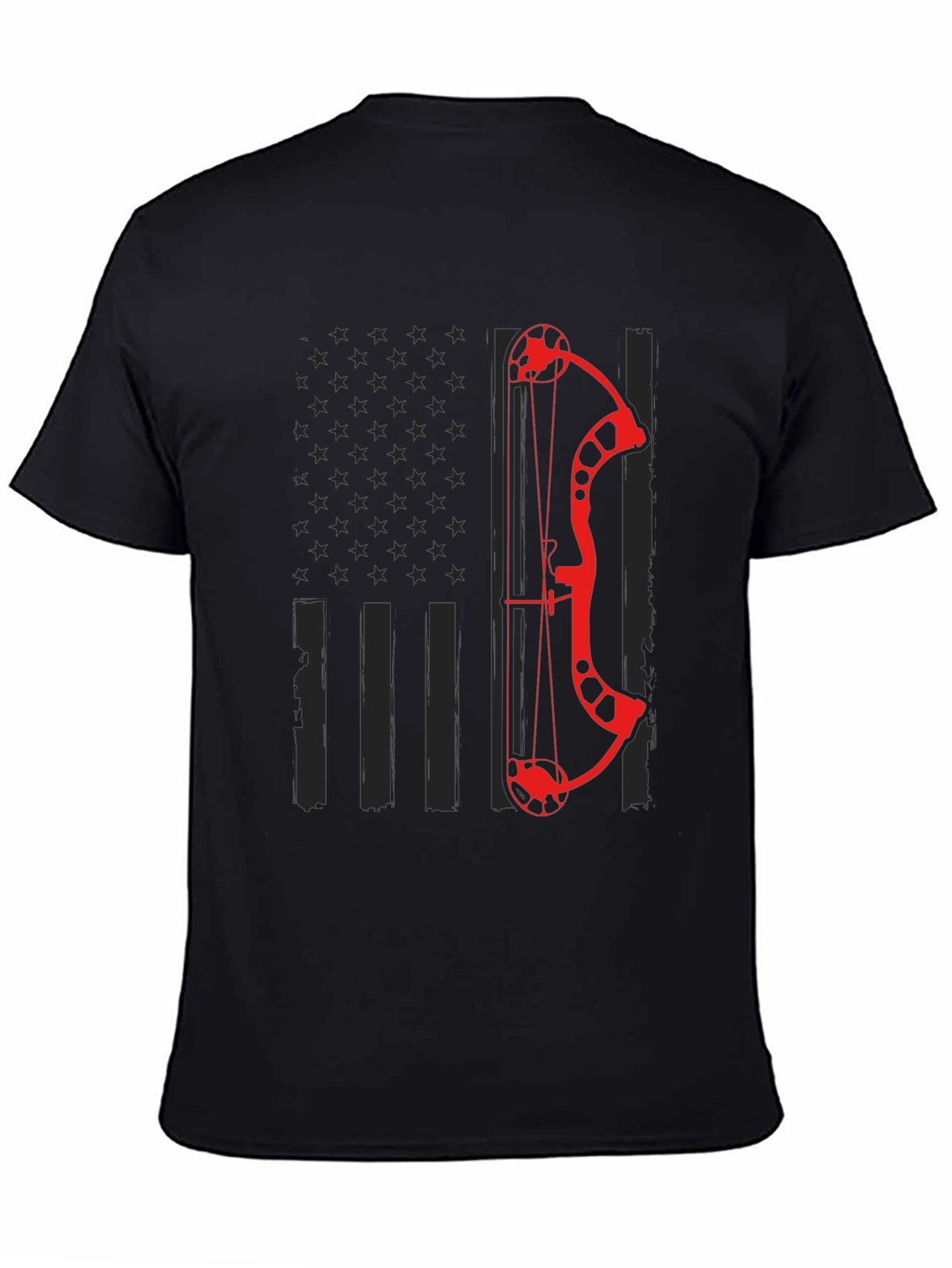 Archery Bow American Flag Graphic T-Shirt