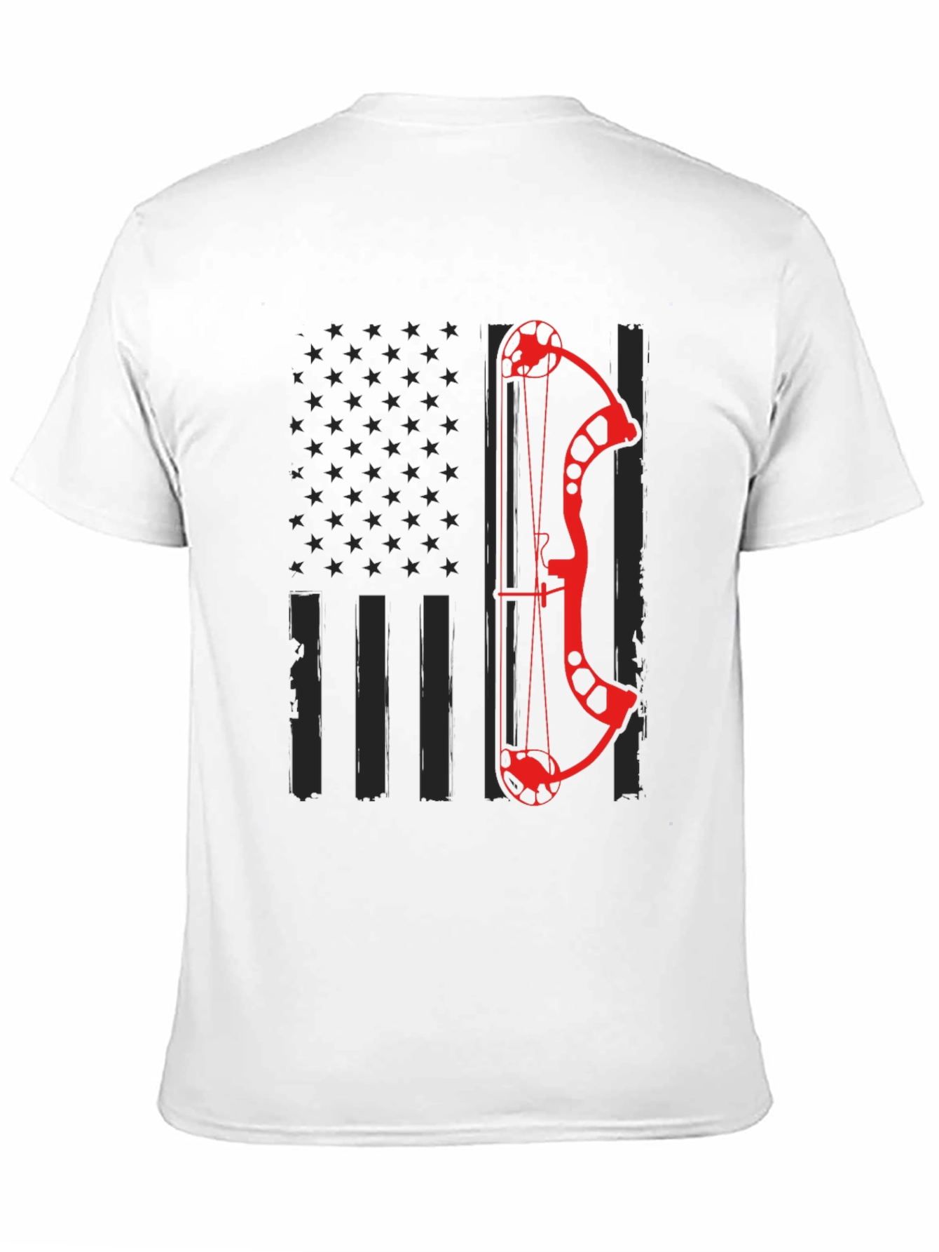 Archery Bow American Flag Graphic T-Shirt