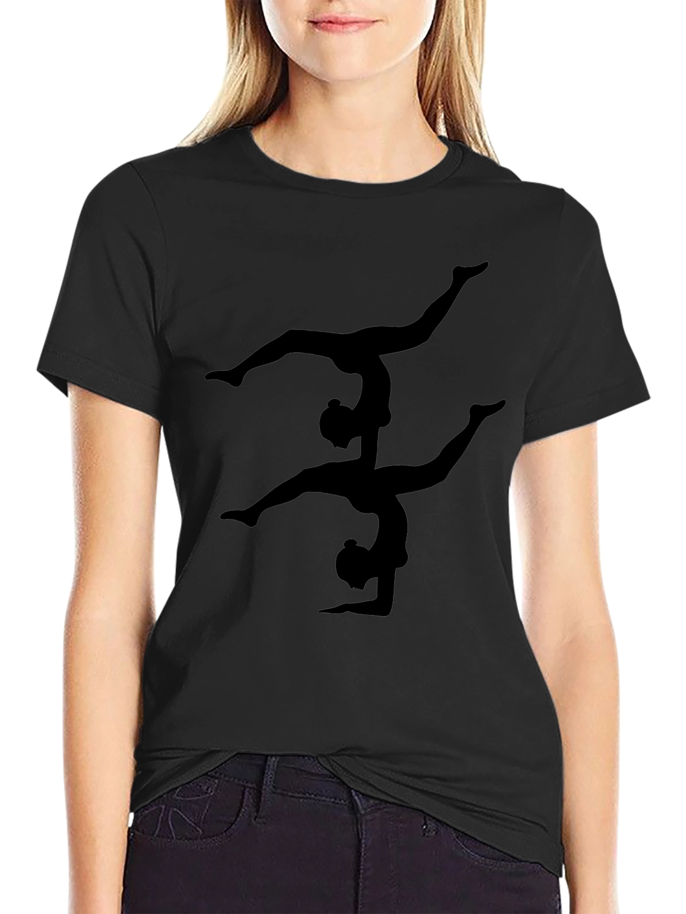 Acrobatic Silhouette Black T-Shirt