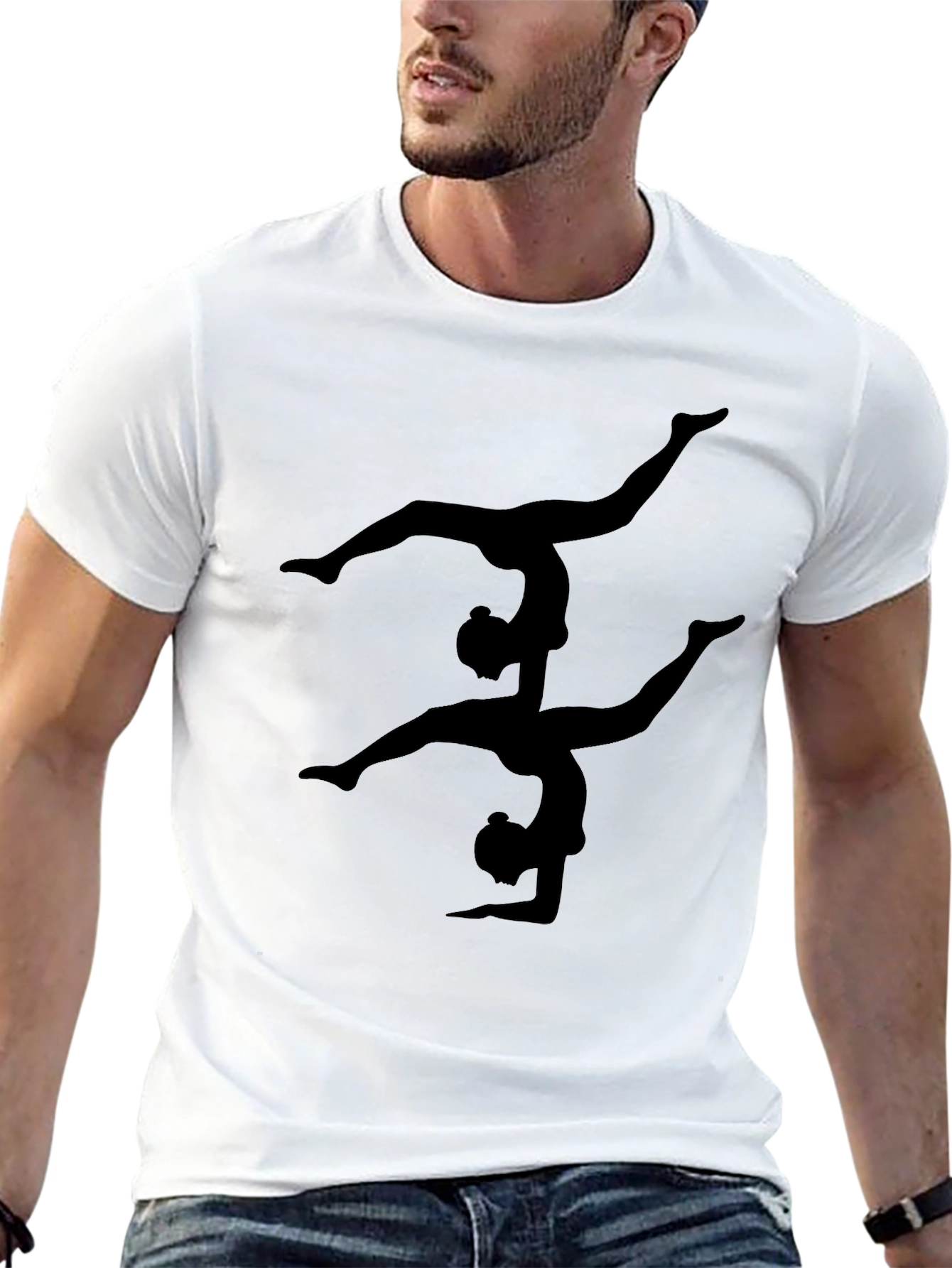 Acrobatic Silhouette Black T-Shirt