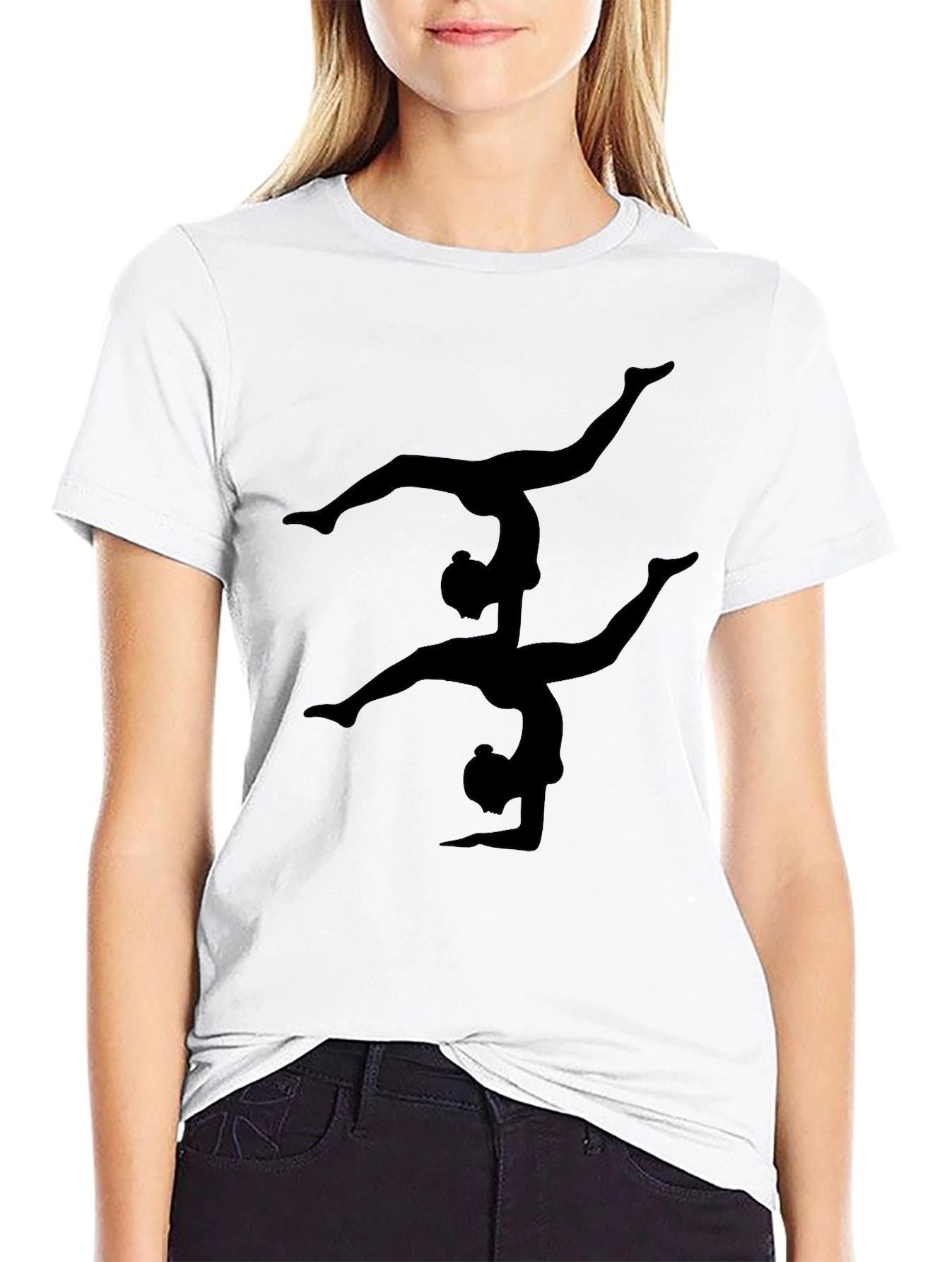Acrobatic Silhouette Black T-Shirt
