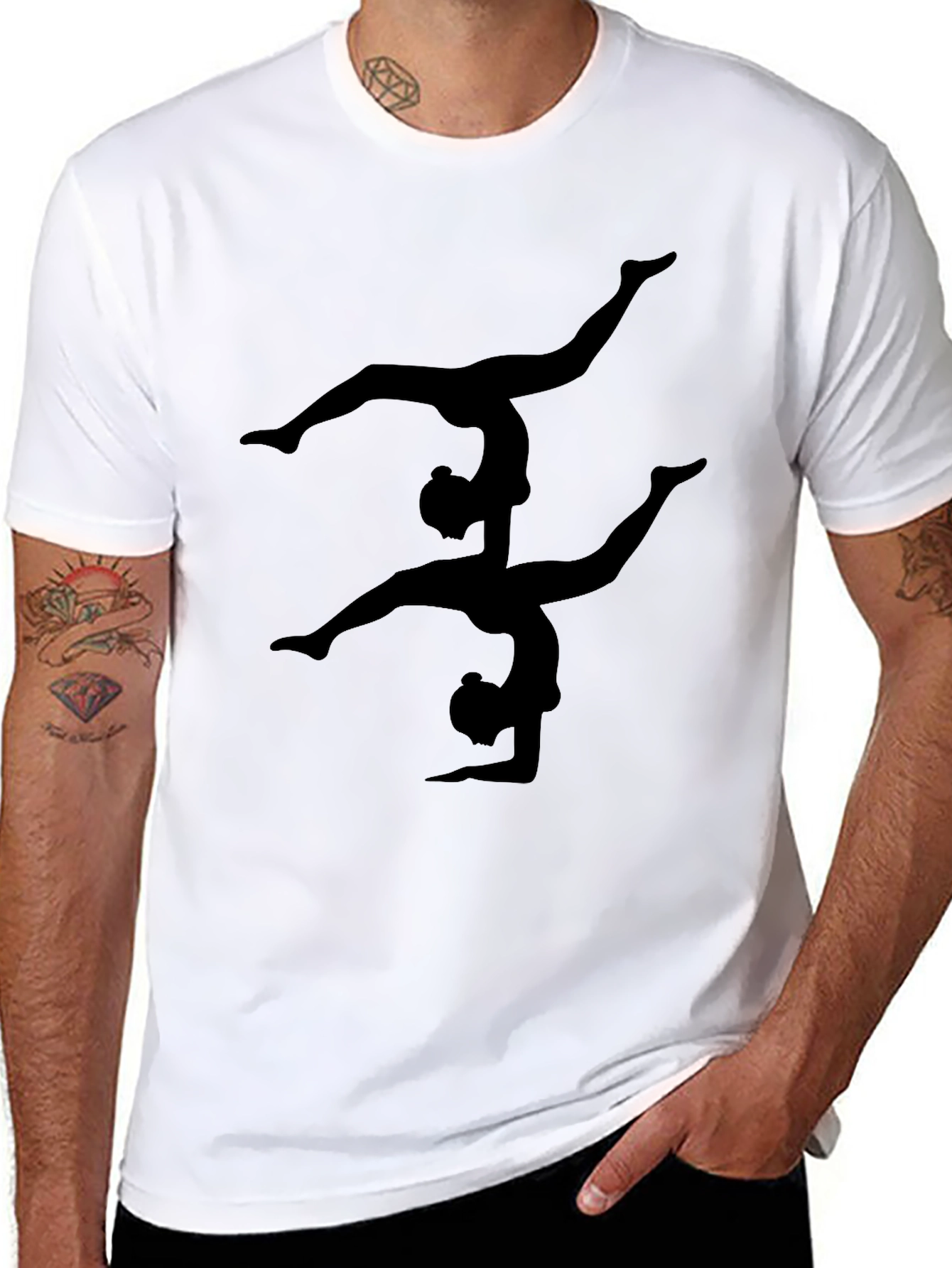 Acrobatic Silhouette Black T-Shirt