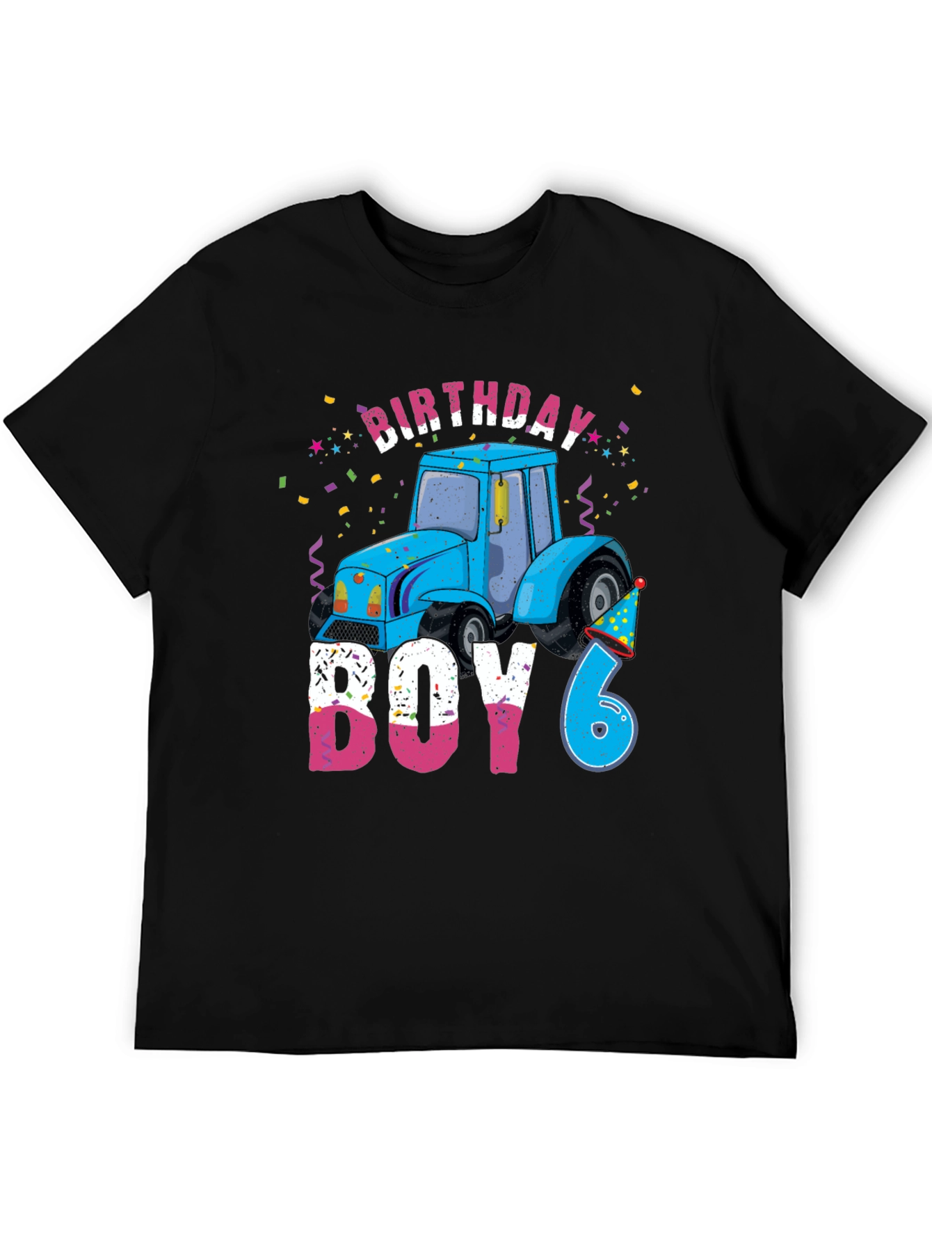 Birthday Boy Tractor 6th Birthday T-Shirt