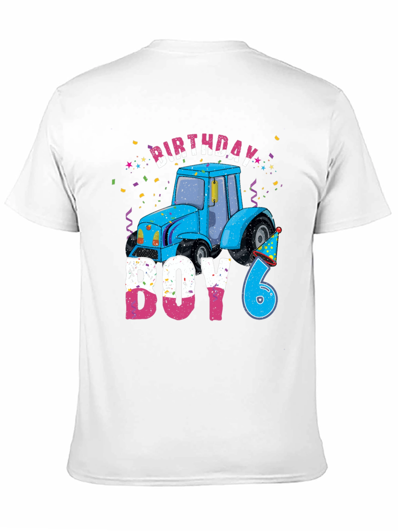 Birthday Boy Tractor 6th Birthday T-Shirt