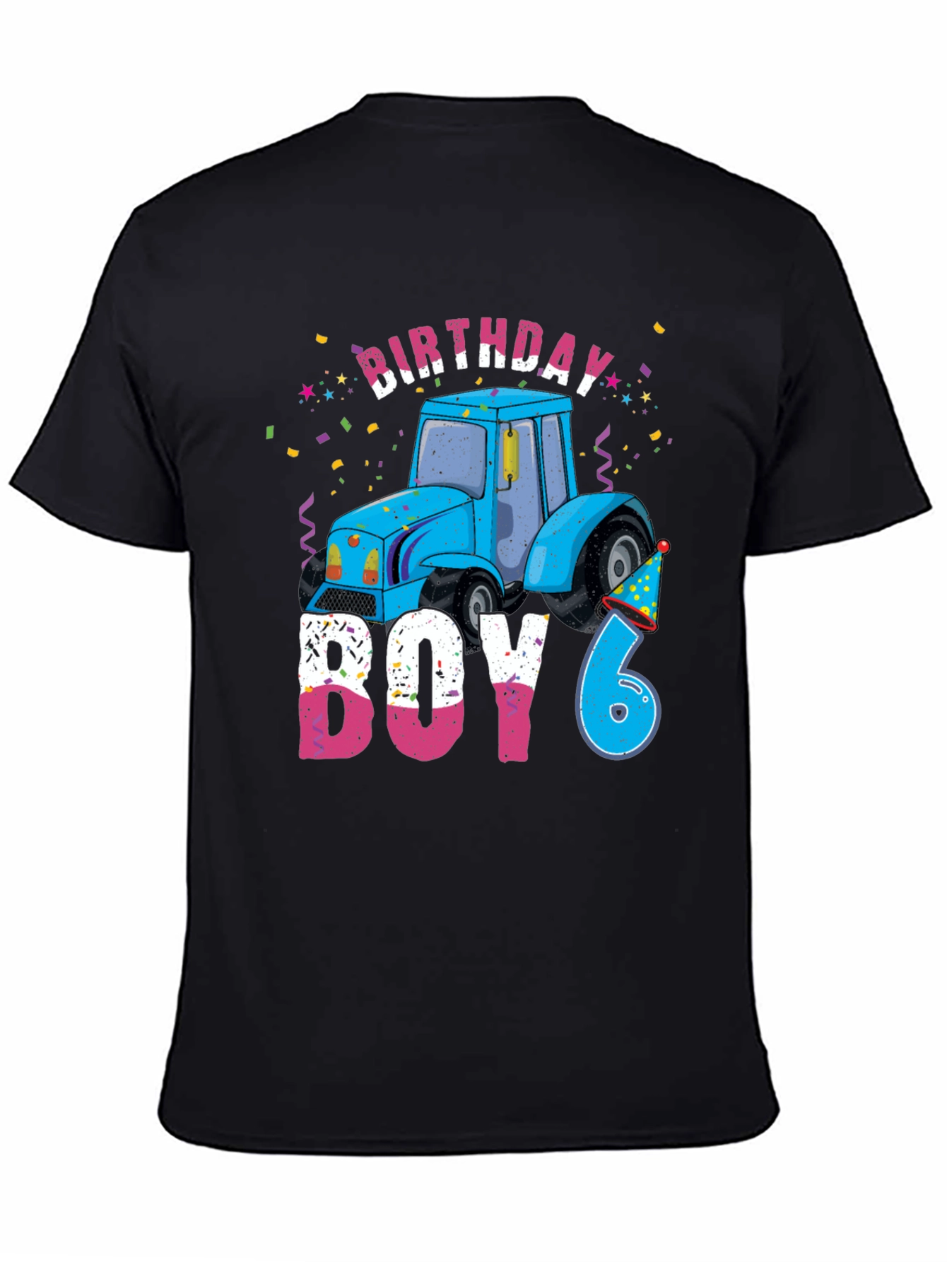 Birthday Boy Tractor 6th Birthday T-Shirt