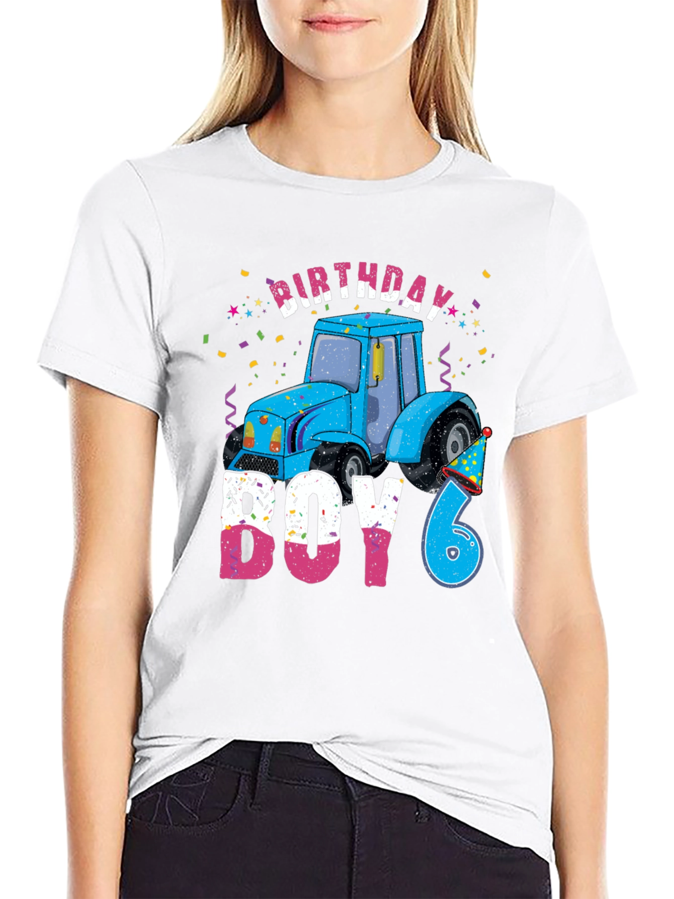 Birthday Boy Tractor 6th Birthday T-Shirt