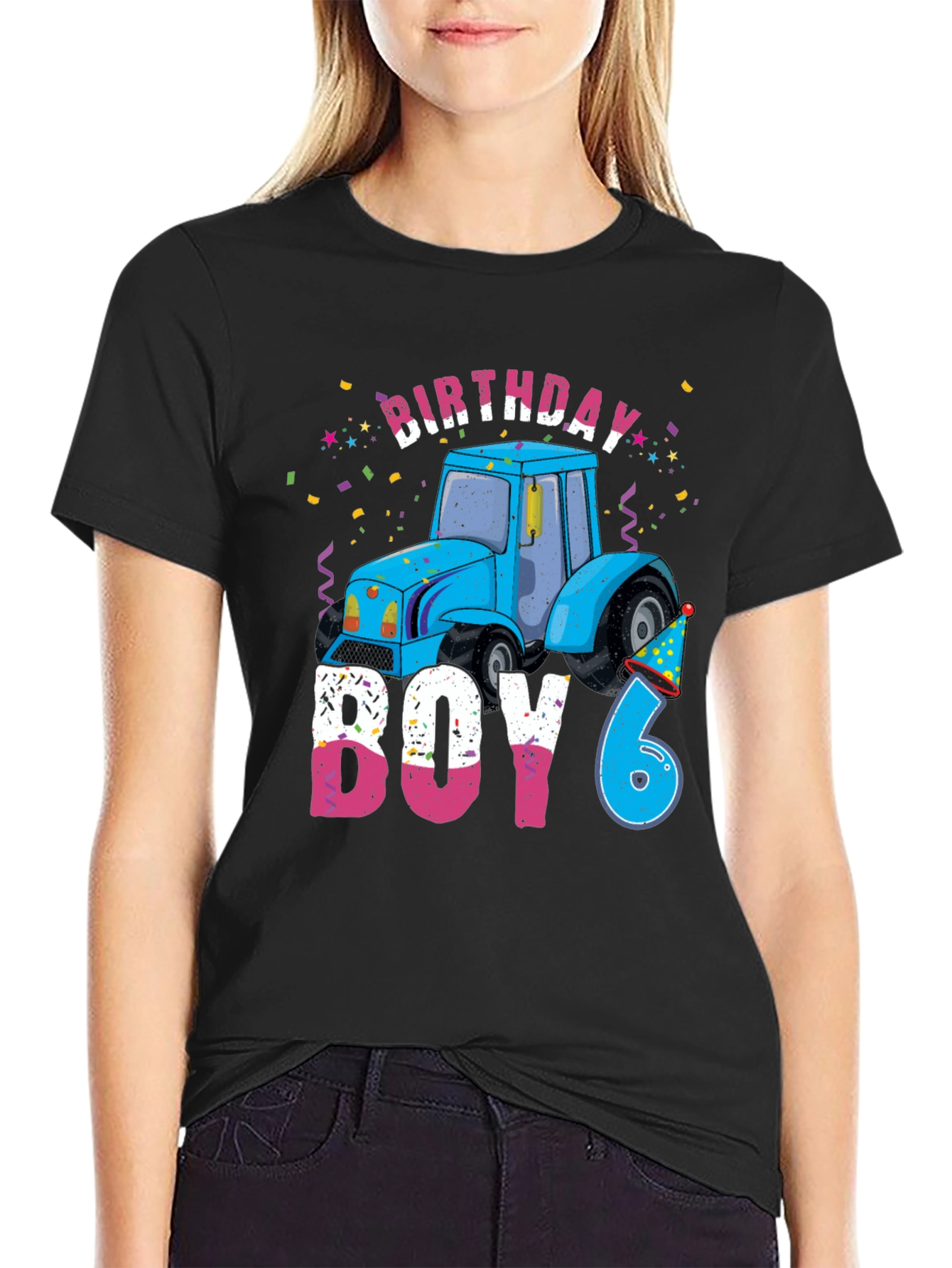 Birthday Boy Tractor 6th Birthday T-Shirt