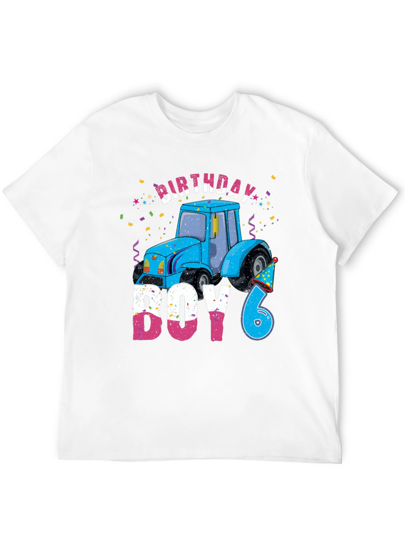Birthday Boy Tractor 6th Birthday T-Shirt