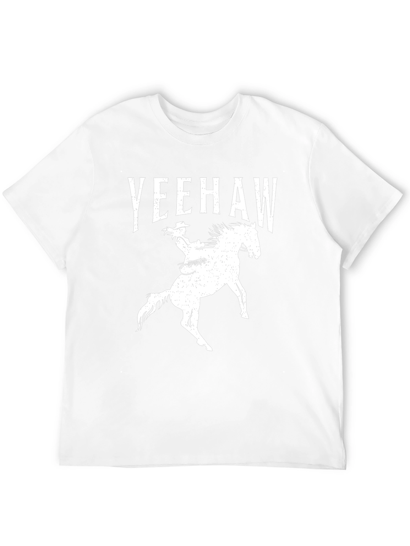 Yeehaw Cowboy Riding Horse Graphic Tee - Black