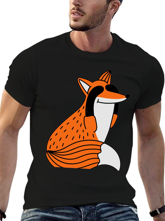 Funky Fox Graphic Tee - Unisex Black T-Shirt