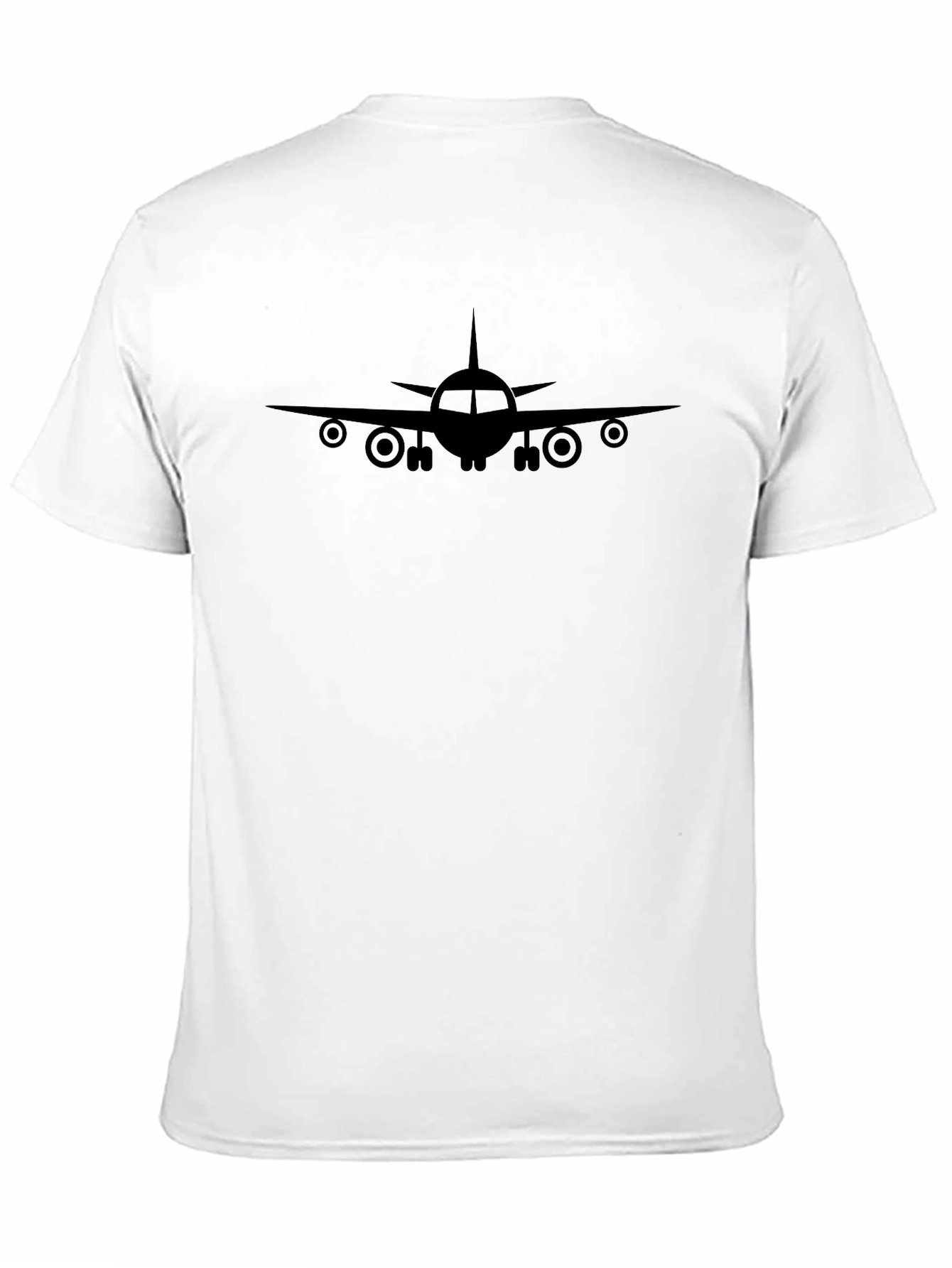 Airplane Graphic Tee - Black Cotton T-Shirt