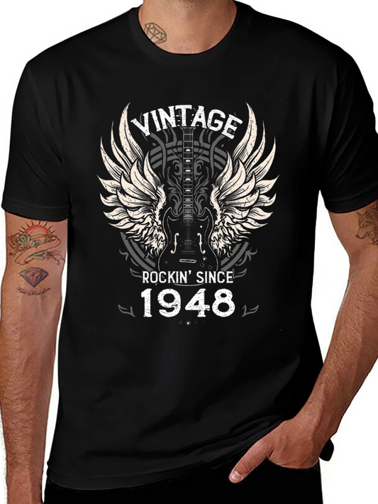 Vintage Rockin Since 1948 Guitar T-Shirt