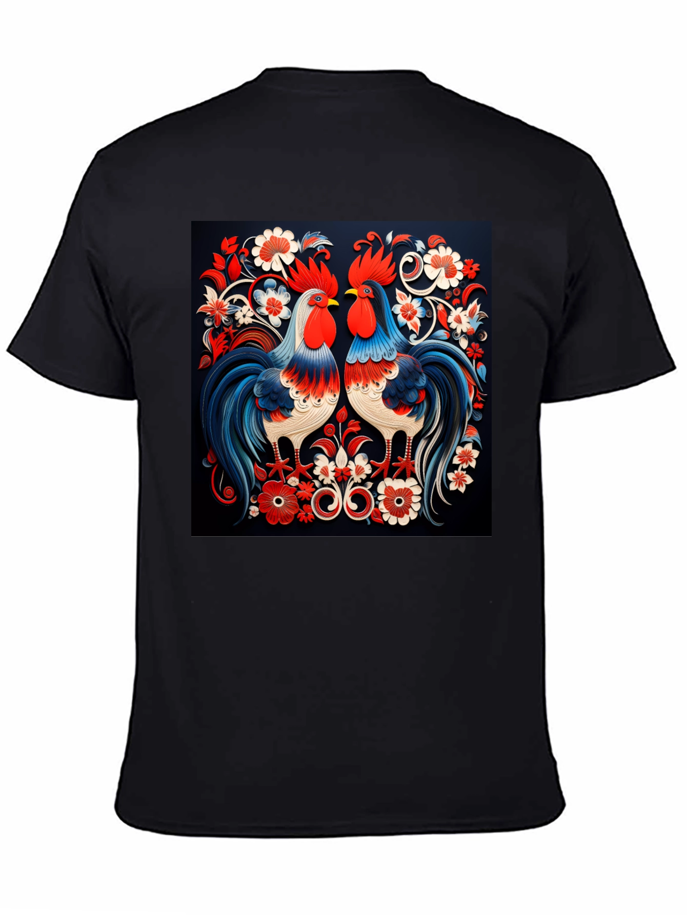 Rooster Folk Art Graphic Tee