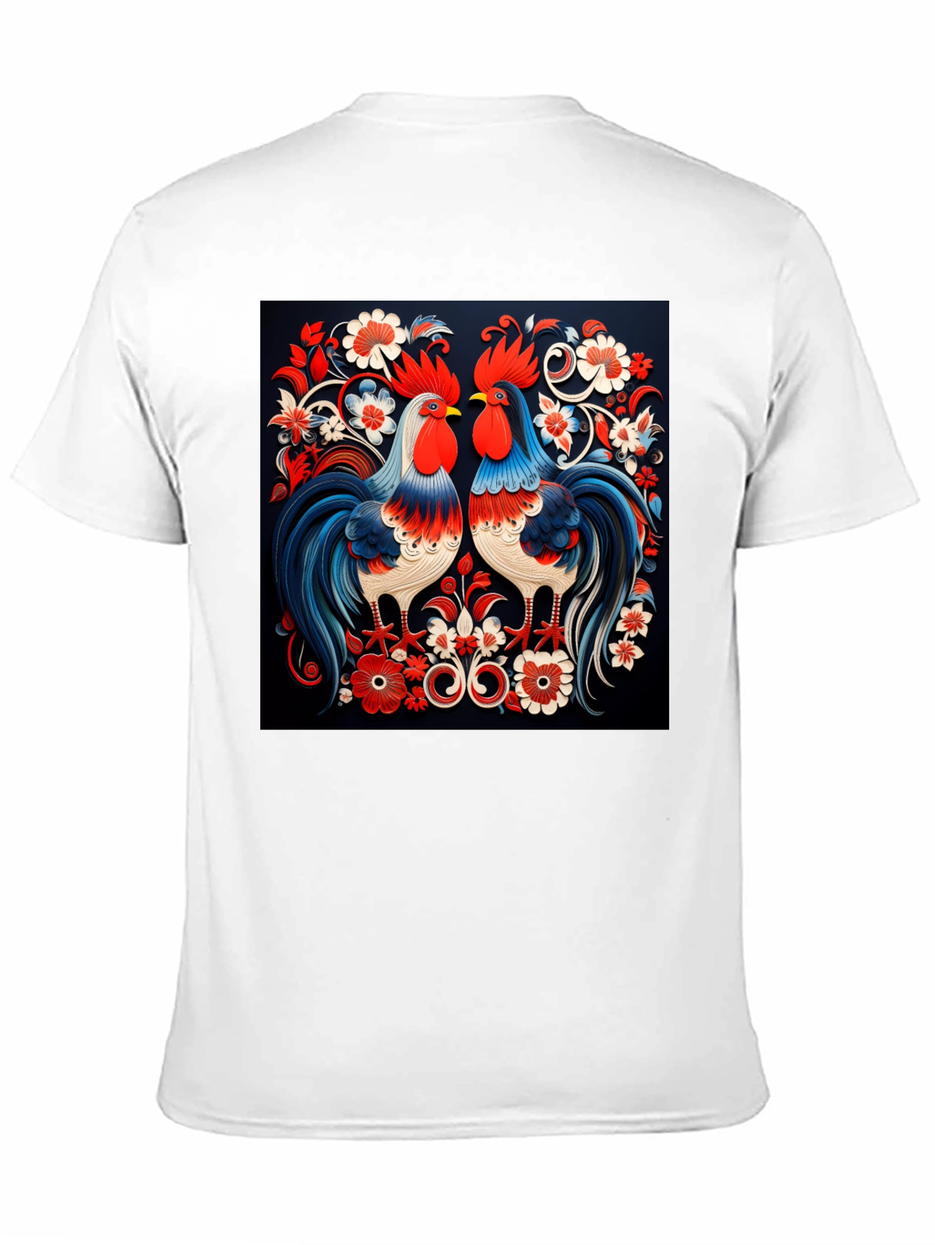 Rooster Folk Art Graphic Tee