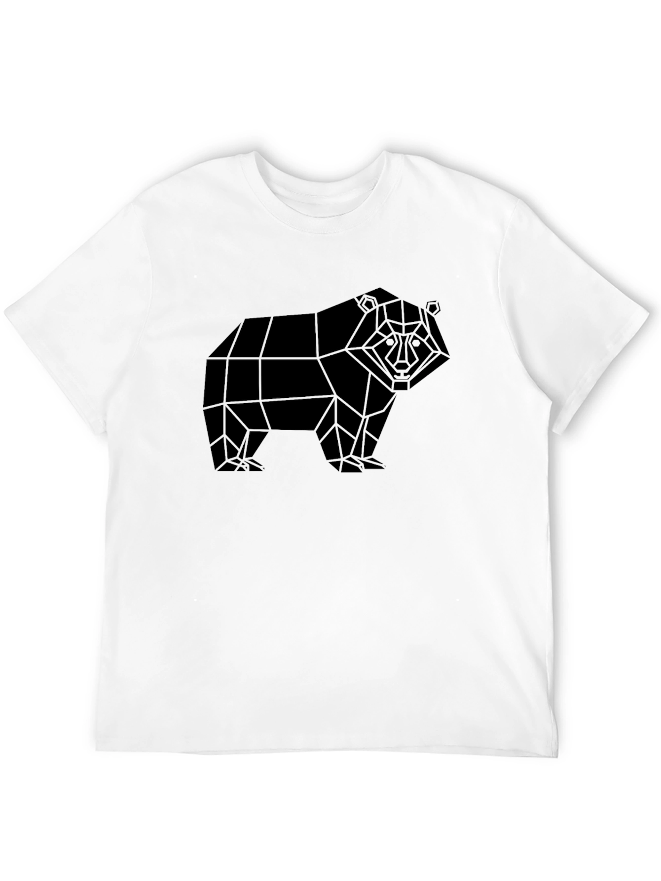 Geometric Bear Black T-Shirt