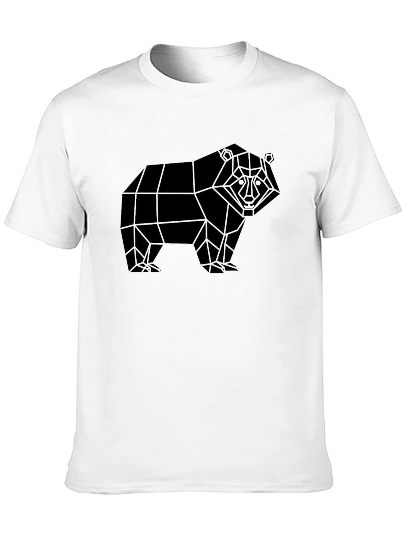 Geometric Bear Black T-Shirt